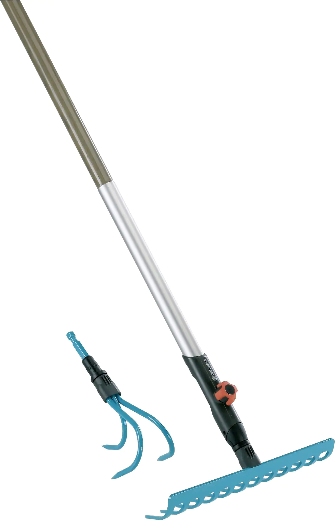 Gardena Grubber und Rechen combisystem mit Holzstiel