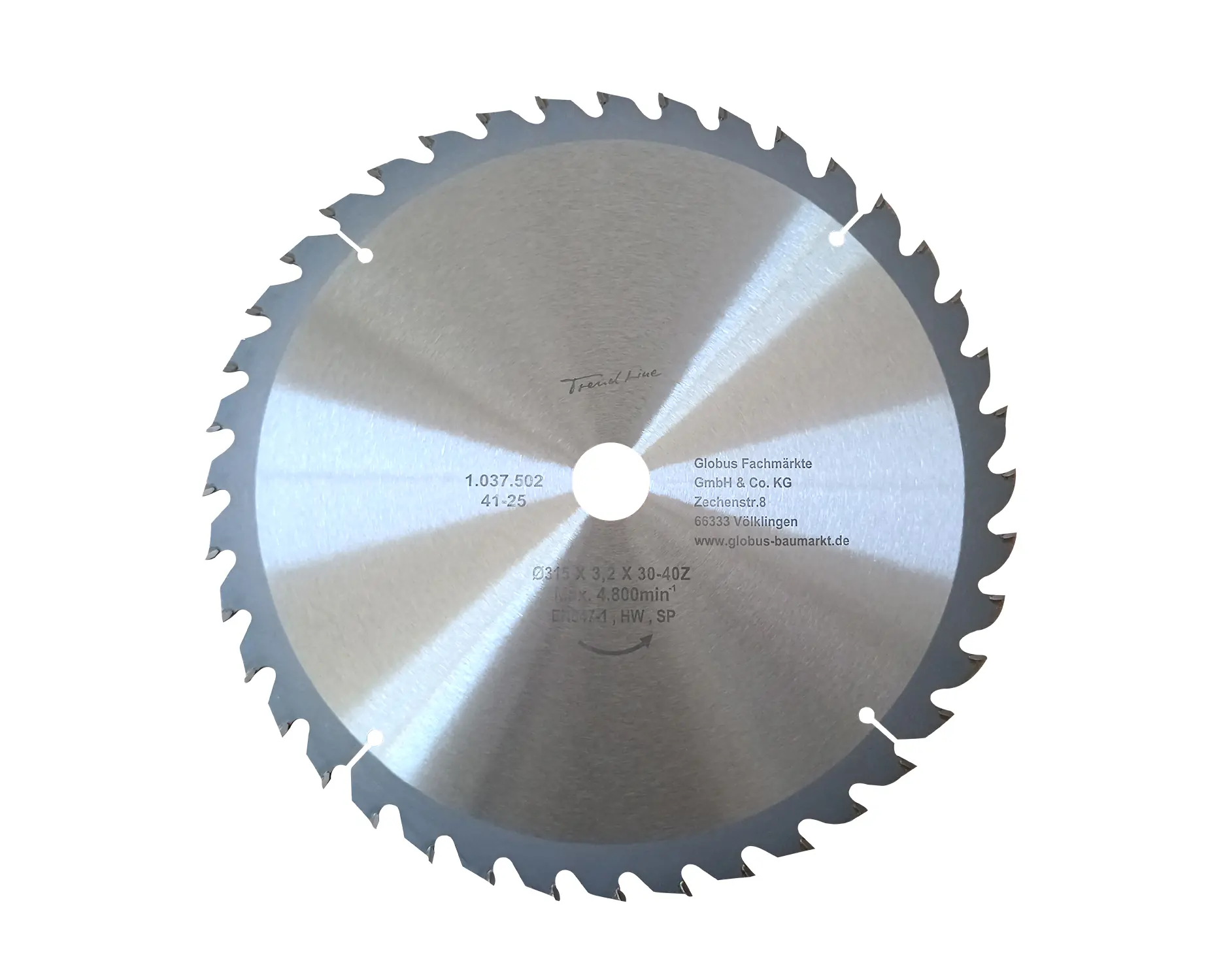 TrendLine Kreissägeblatt Ø 315 mm Bohrung Ø 30 mm 