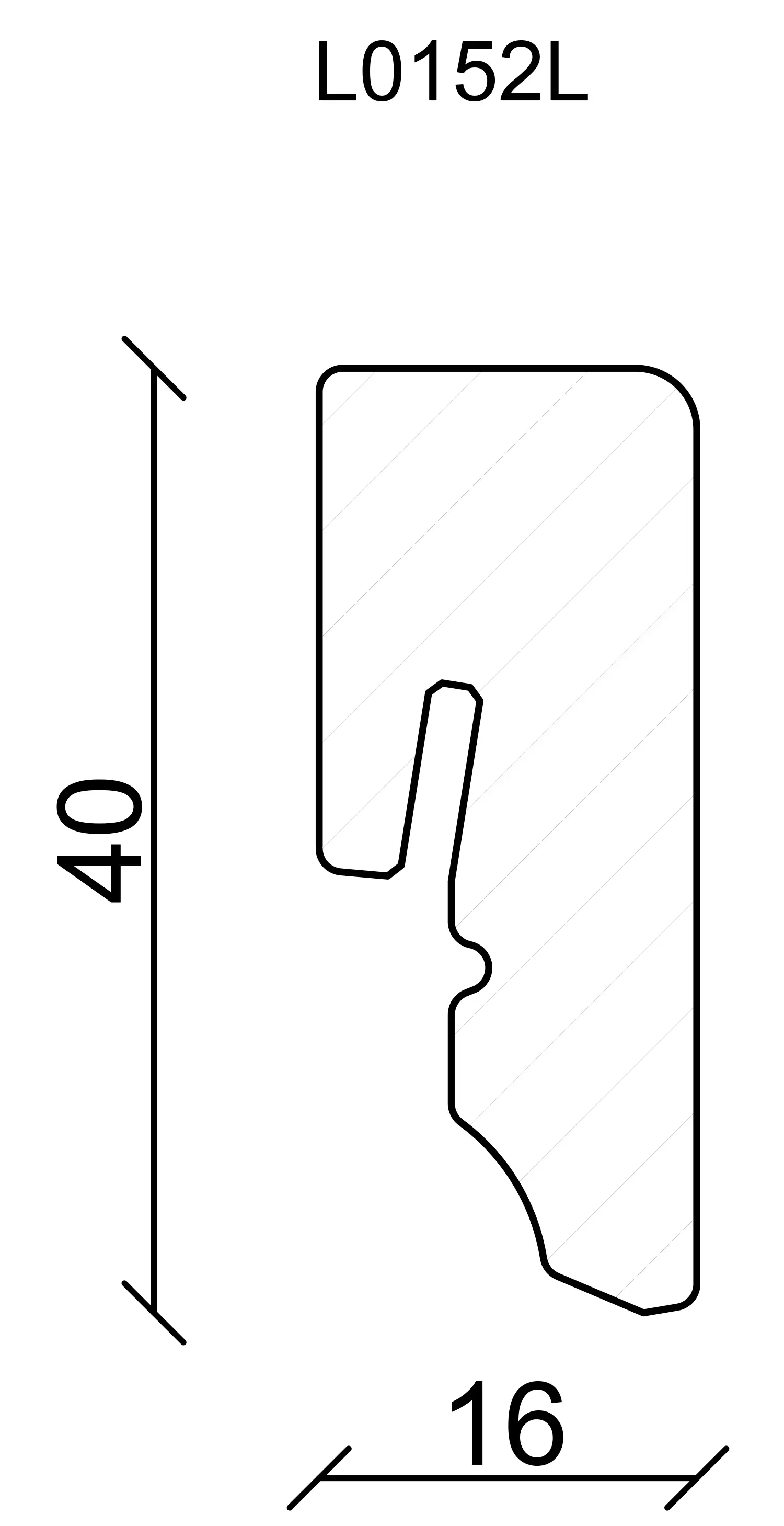 FN Neuhofer Sockelleiste eckig RAL9010 240 cm 40 x 16 mm Fichte/Kiefer