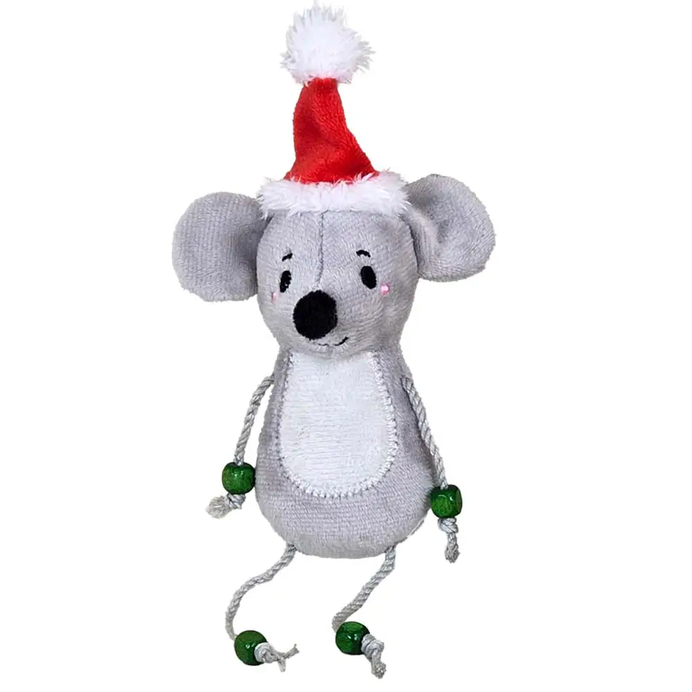 Nobby Katzenspielzeug Xmas Maus 20 cm grau