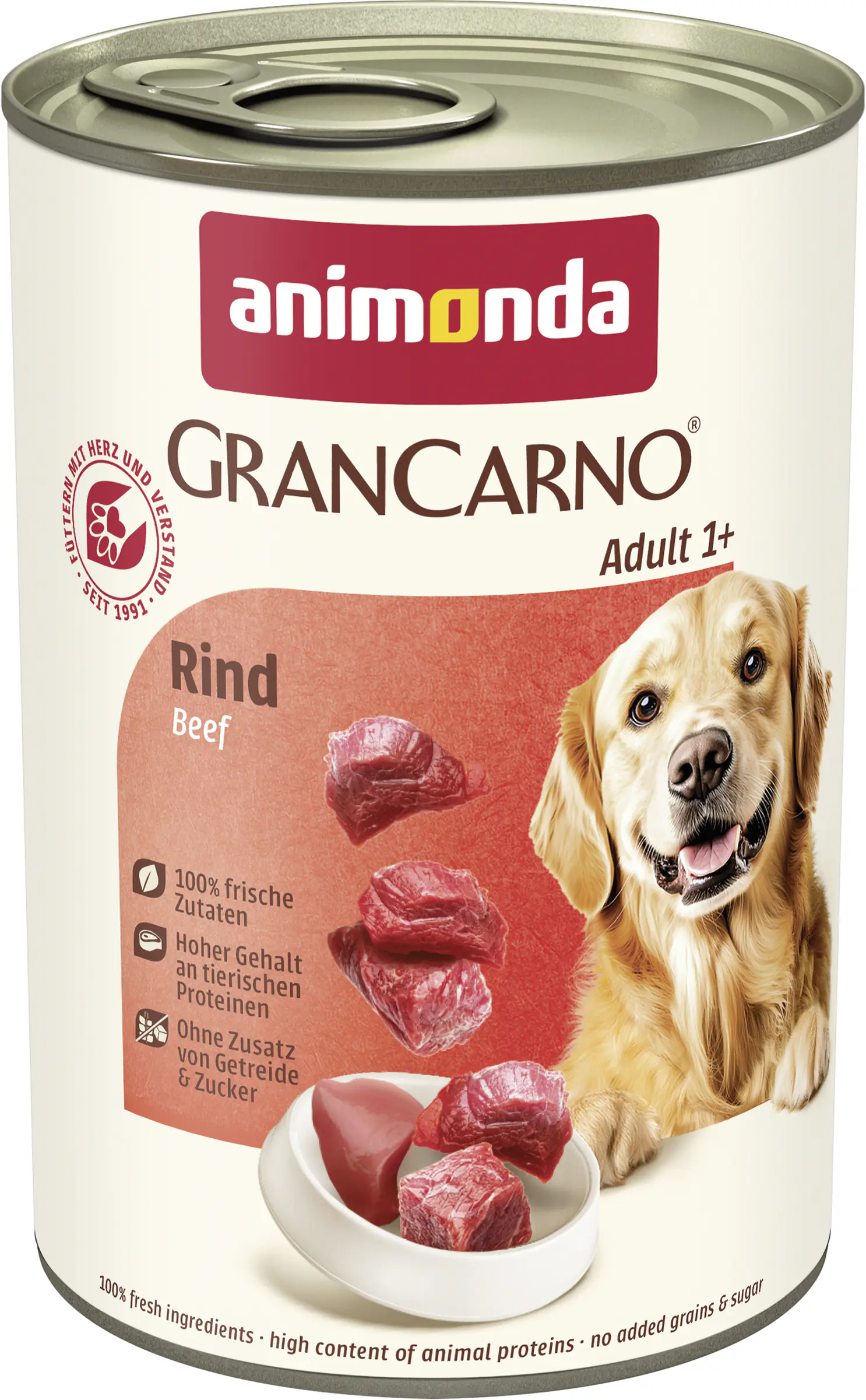Animonda GranCarno Hundenassfutter Adult getreidefrei 400 g Rind