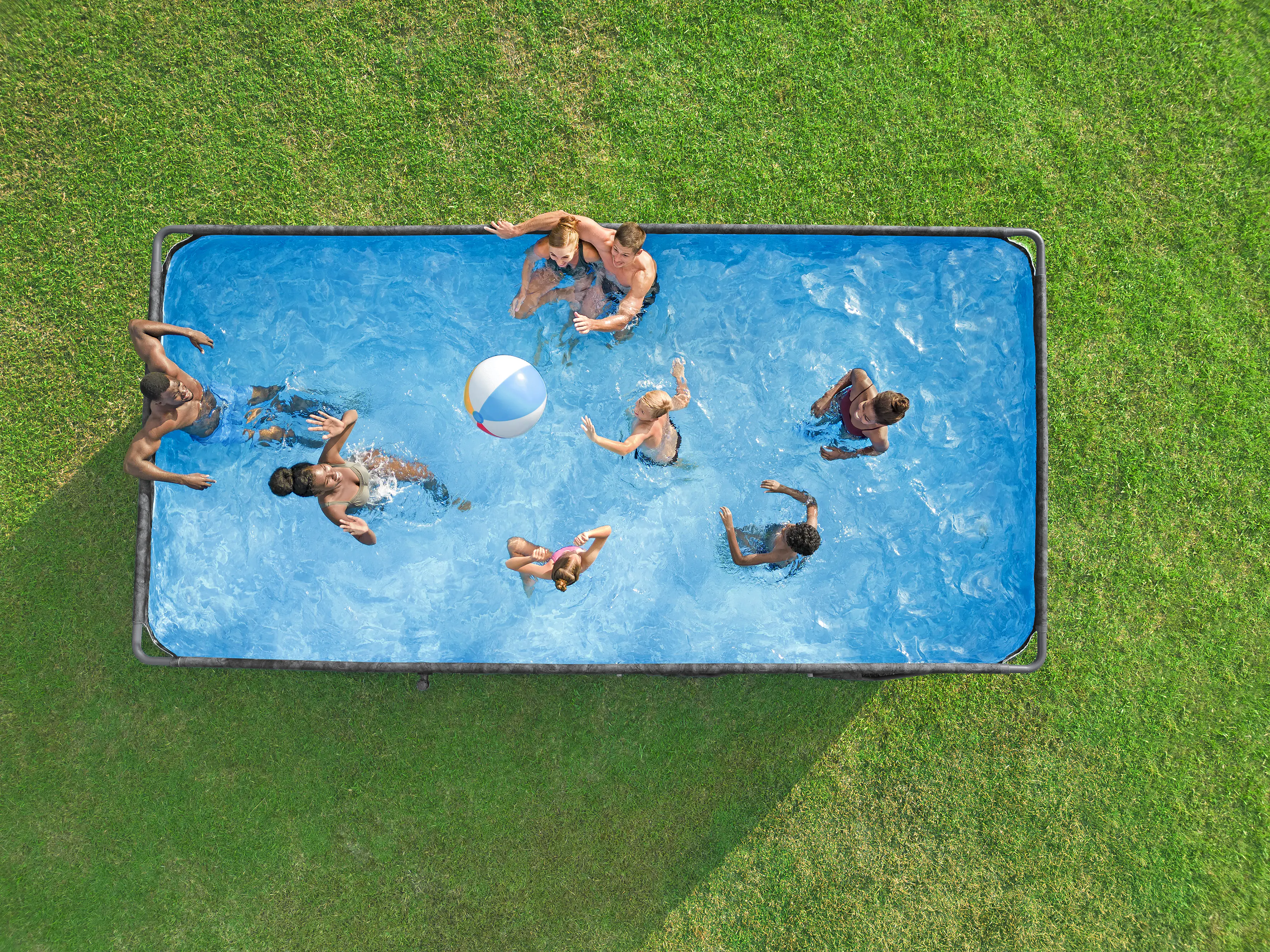 Bestway Winterfestes Frame Pool APX365 Komplett-Set mit Sandfilteranlage 549 x 274 x 132 cm marmor-optik eckig Bestway Winterfestes Frame Pool APX365 Komplett-Set mit Sandfilteranlage 549 x 274 x 132 cm marmor-optik eckig