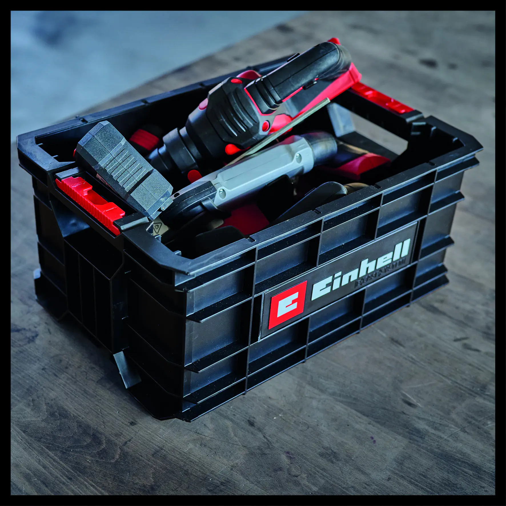 Einhell Werkzeugkiste E-Case Kunststoff 90 kg mit Seitengriffen