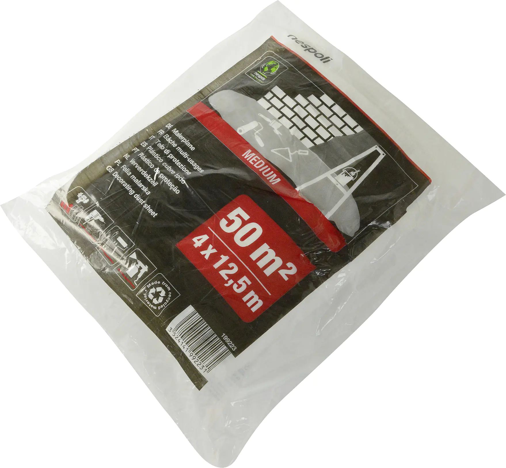 Nespoli Malerplane 25 my 4 x 12,5 m = 50 m² transluzent