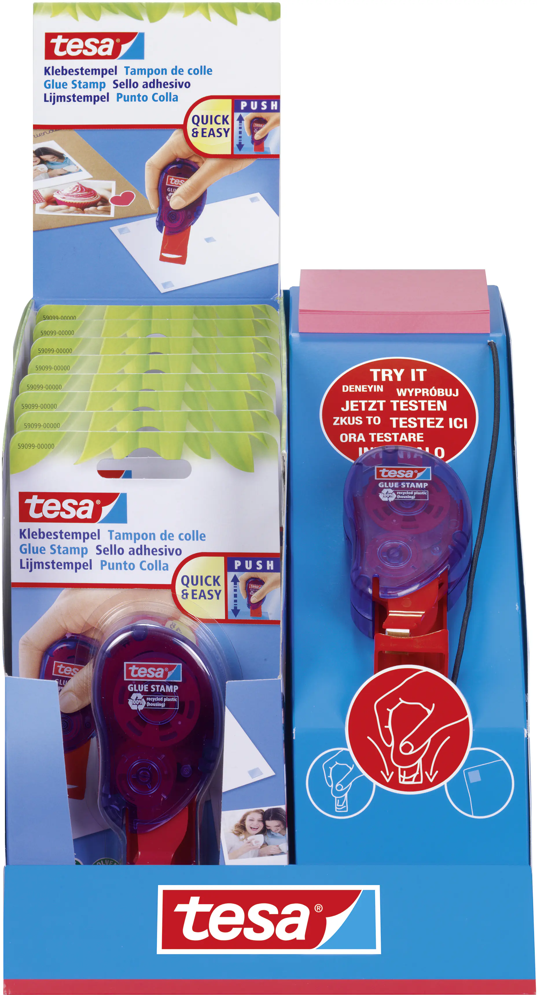 tesa Klebestempel permanent ecoLogo 1100 Klebepads