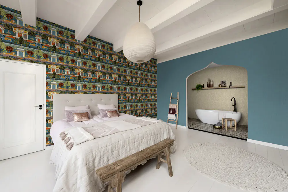 Rasch Vliestapete 746167 Blau-Dunkelblau Uni 10,05 m x 0,53 m