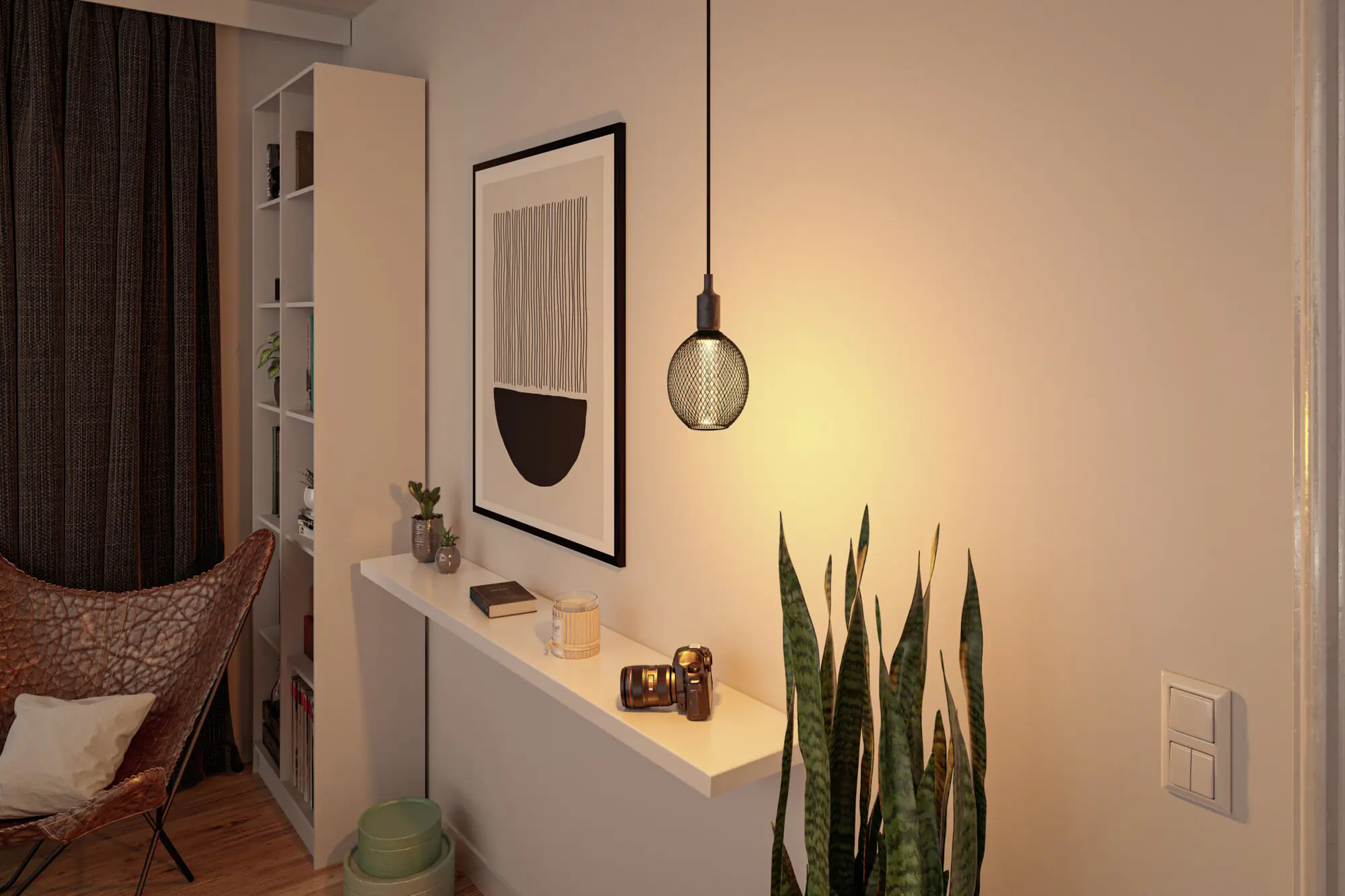 Paulmann LED Leuchtmittel Metallic Glow Globe Spiral E27 4,2W schwarz