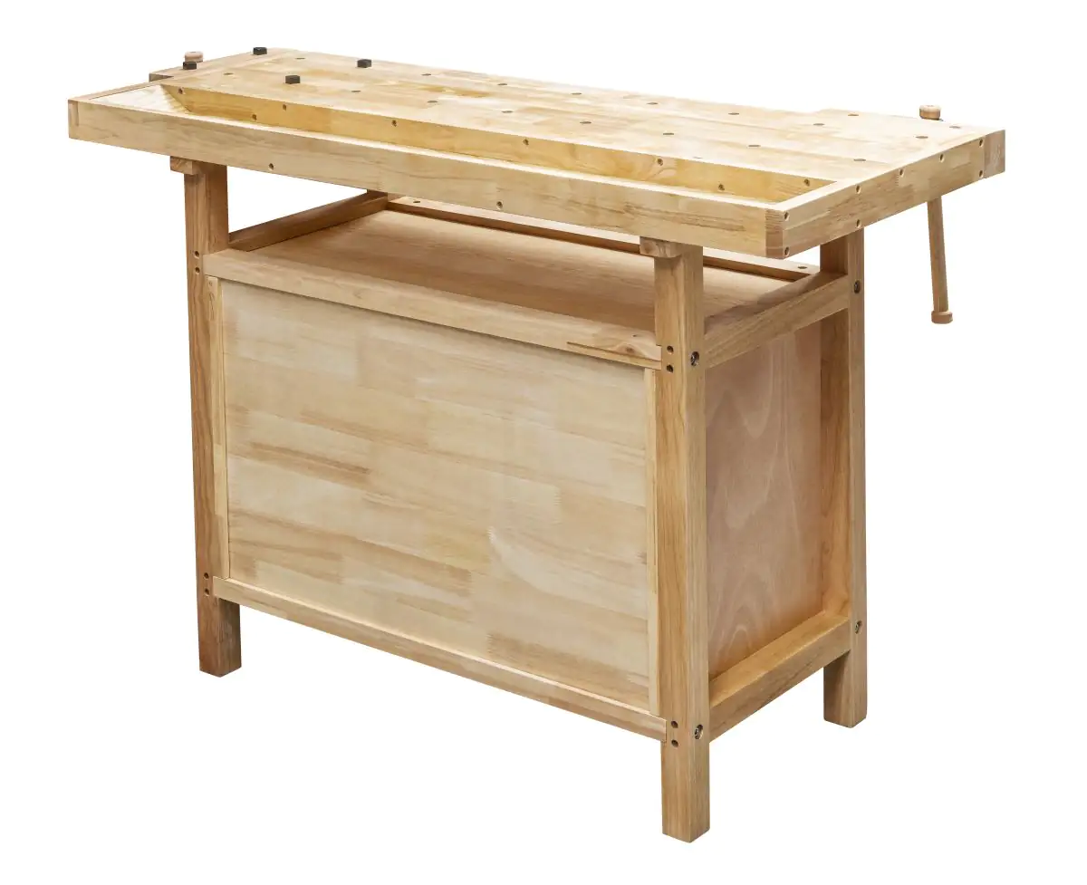 9120058377211_3 Holzmann Hobelbank WB138C inkl. 4 Bankhaken und Haltestäbe