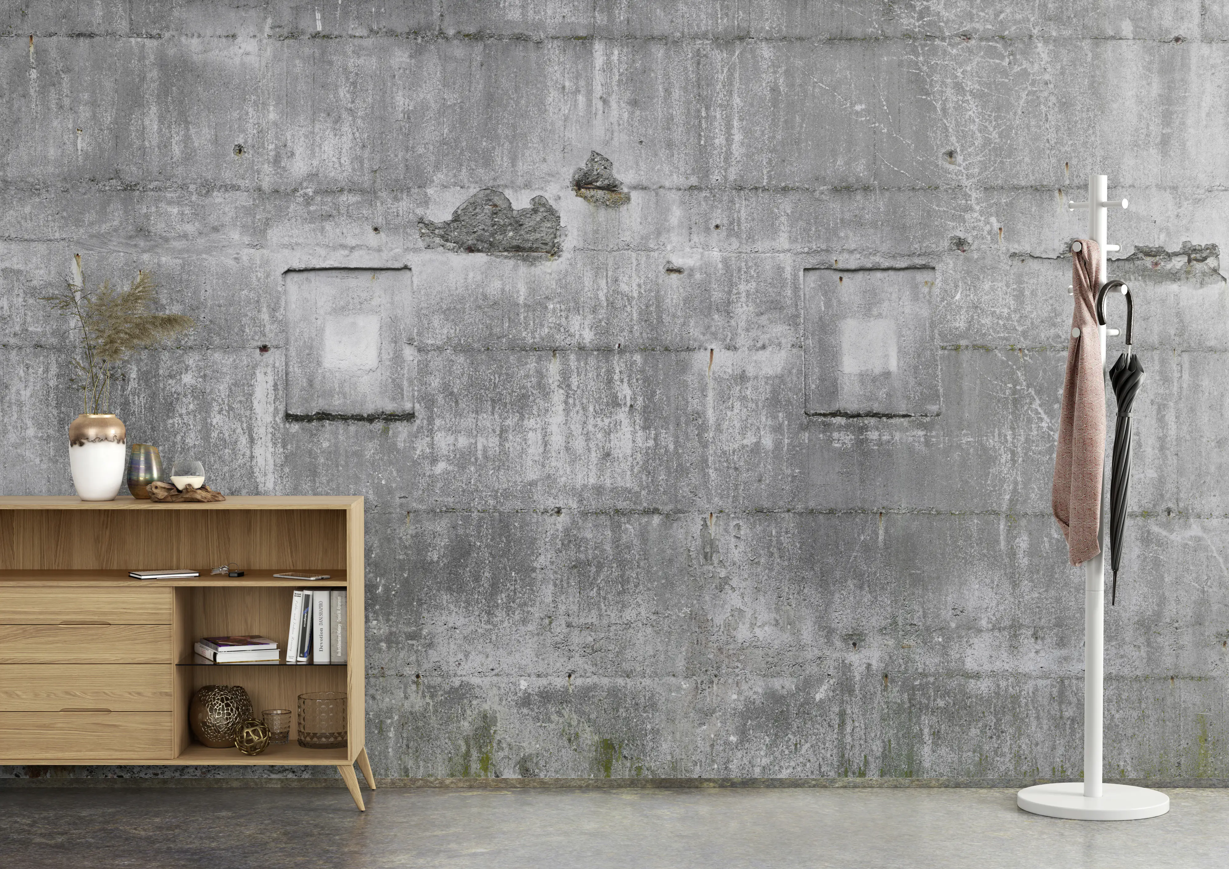 Rasch Vlies Fototapete 445503 Grau Muster & Motive 3 m x 5,58 m