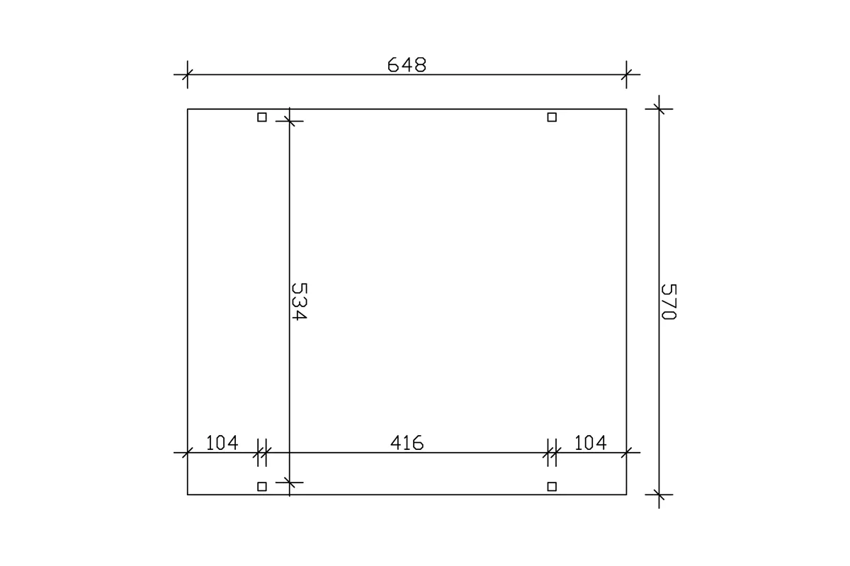 4018211013555_03 SKAN HOLZ Carport Westerwald 570 x 648 cm, lasiert in Eiche hell