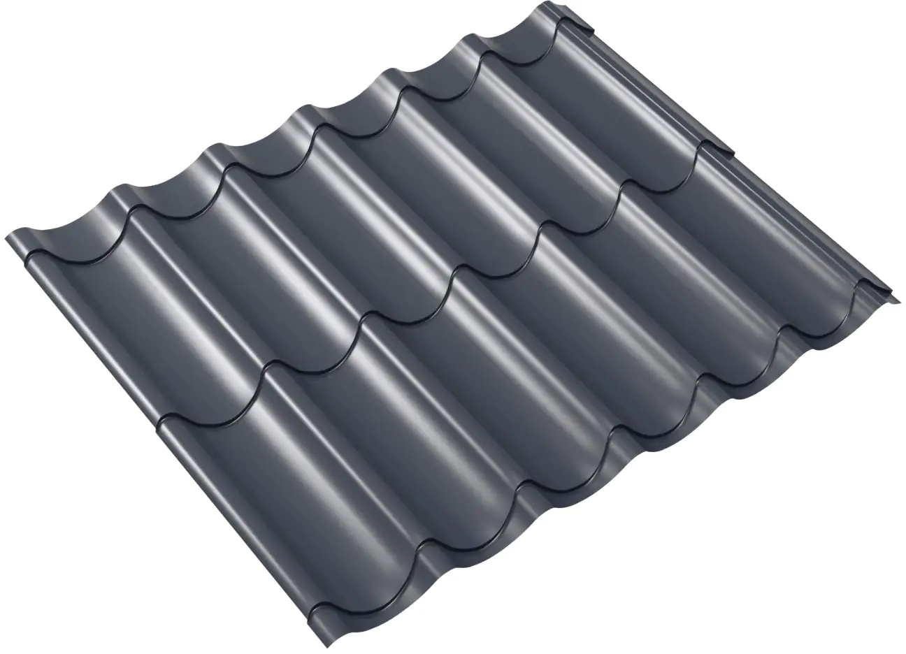 Weckman Metallziegel 80 x 106 cm 0,5 mm anthrazit