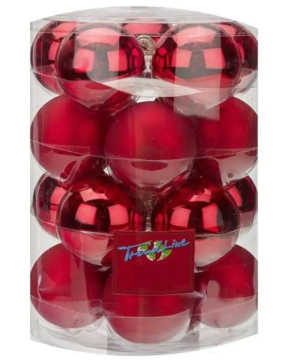 TrendLine Weihnachtskugeln bruchfest, langlebig Ø 4 cm rot 16 Stück TrendLine Weihnachtskugeln bruchfest, langlebig Ø 4 cm rot 16 Stück