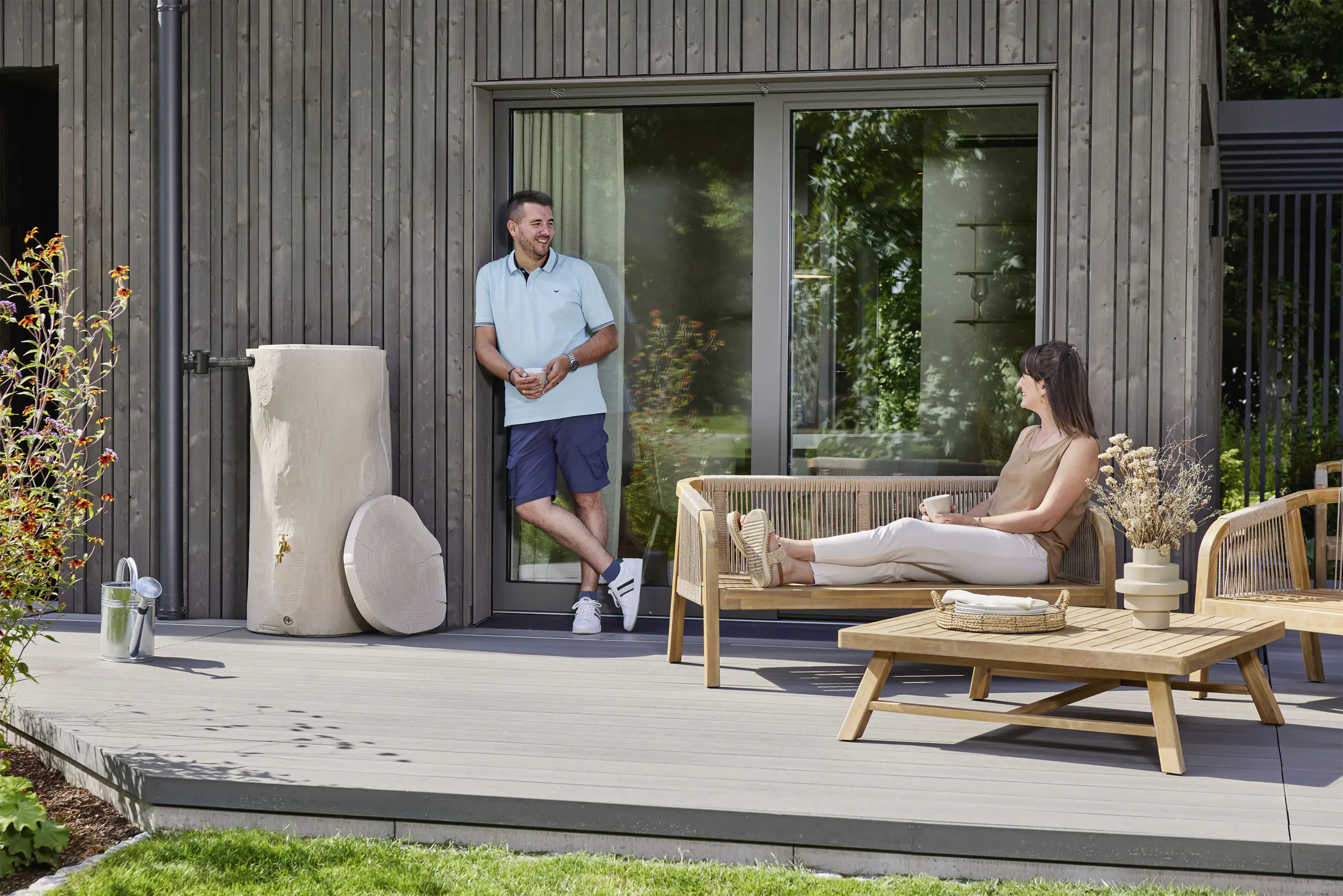 Garantia Regenspeicher Woodstock Baumstamm rund 250 L