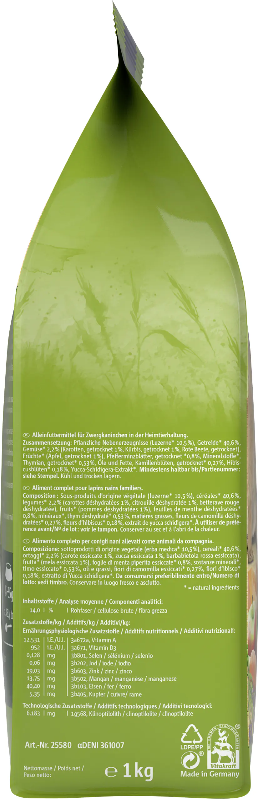 Vitakraft Kaninchenfutter Menu Vital 1 kg