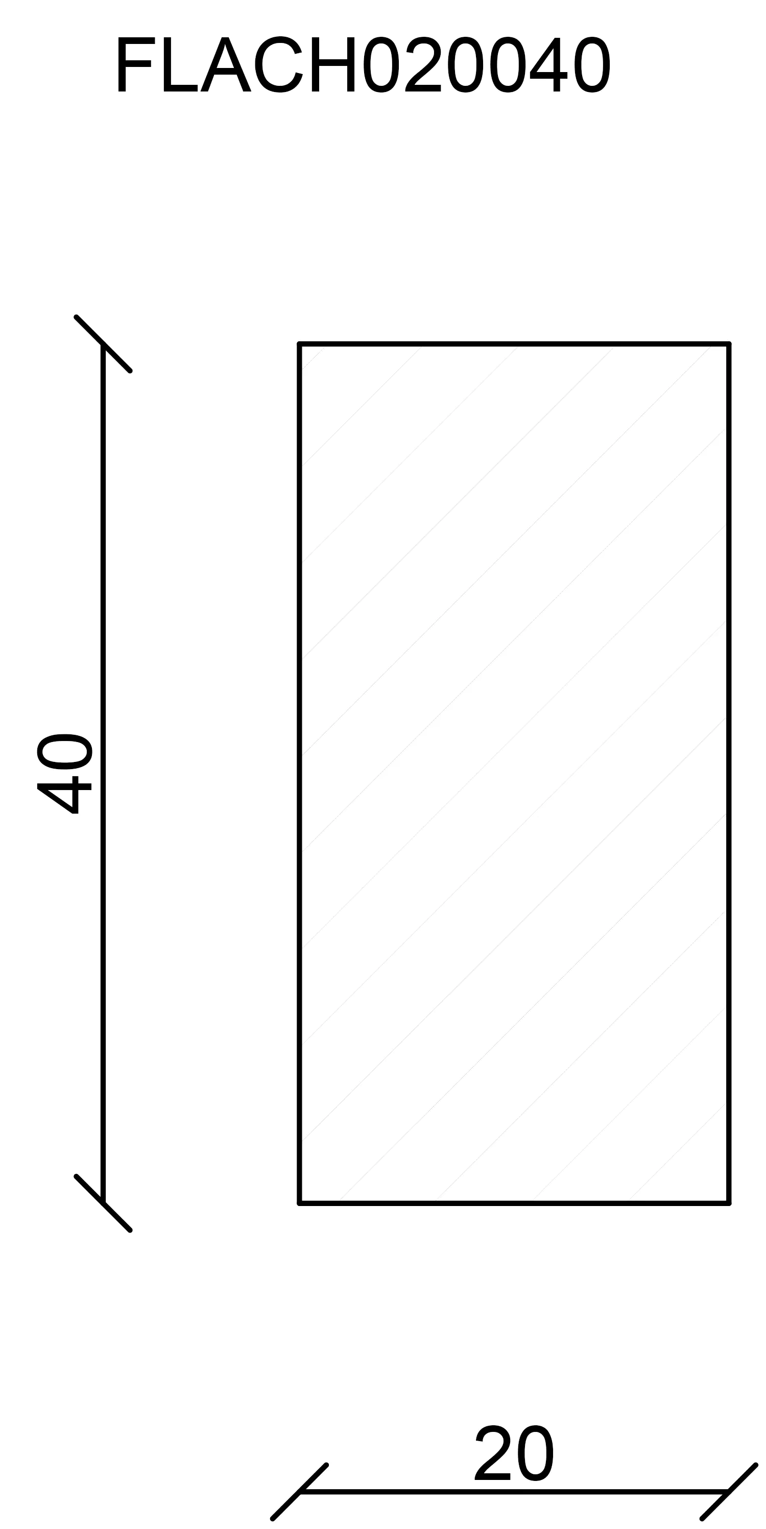 FN Neuhofer Flachleiste 200 cm 40 x 20 mm Fichte/Kiefer
