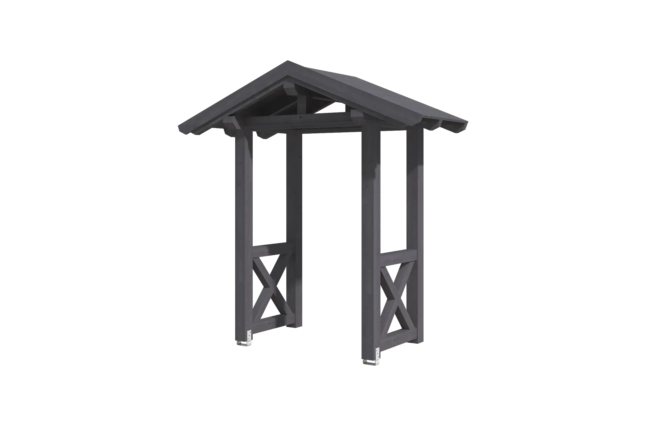 4018211029471 SKAN HOLZ Vordach Siegen Typ 4 247 x 116 cm, lasiert in Schiefergrau