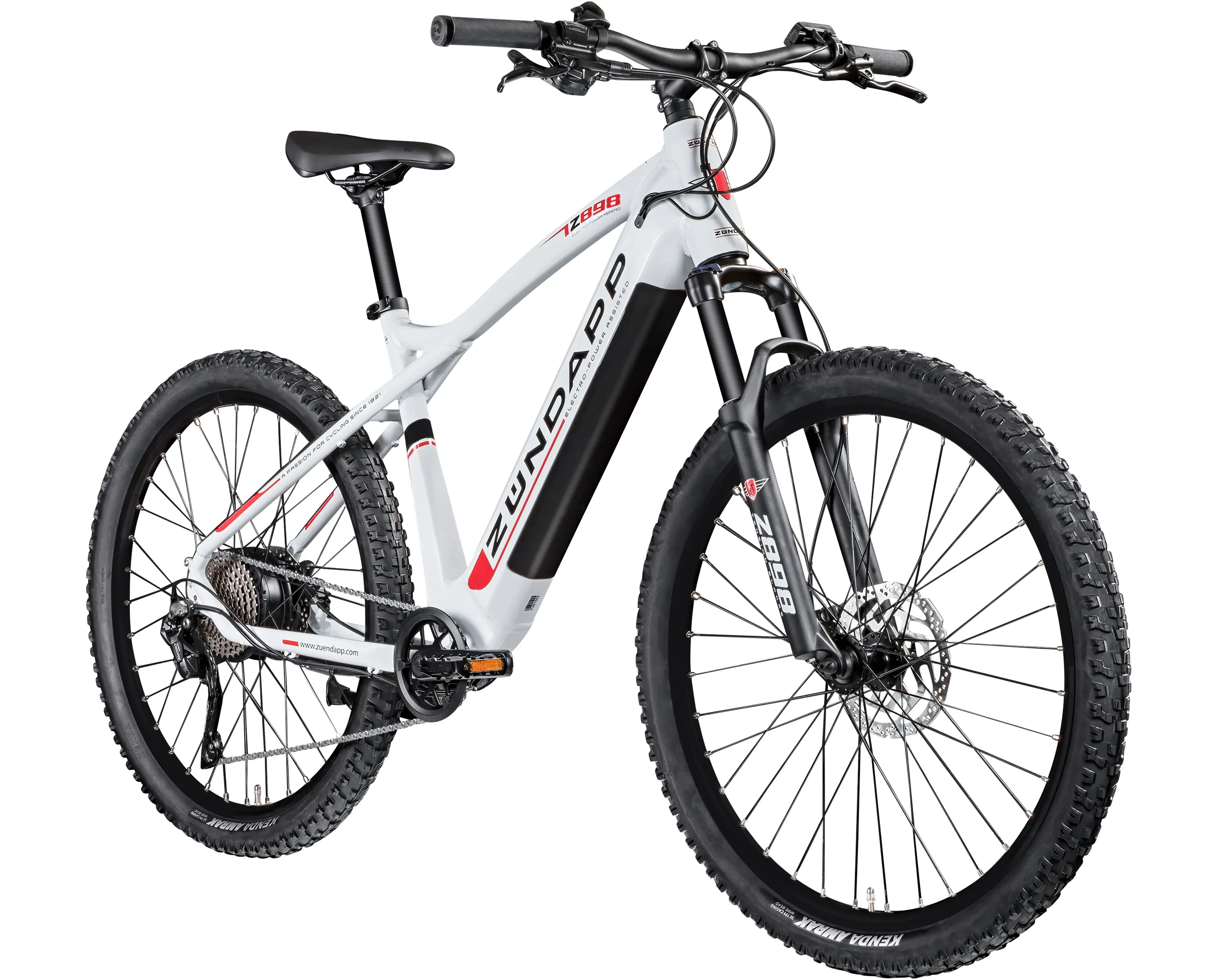 Zündapp E-Bike MTB Z898 27,5 Zoll 10-Gang 540 Wh weiß rot 
