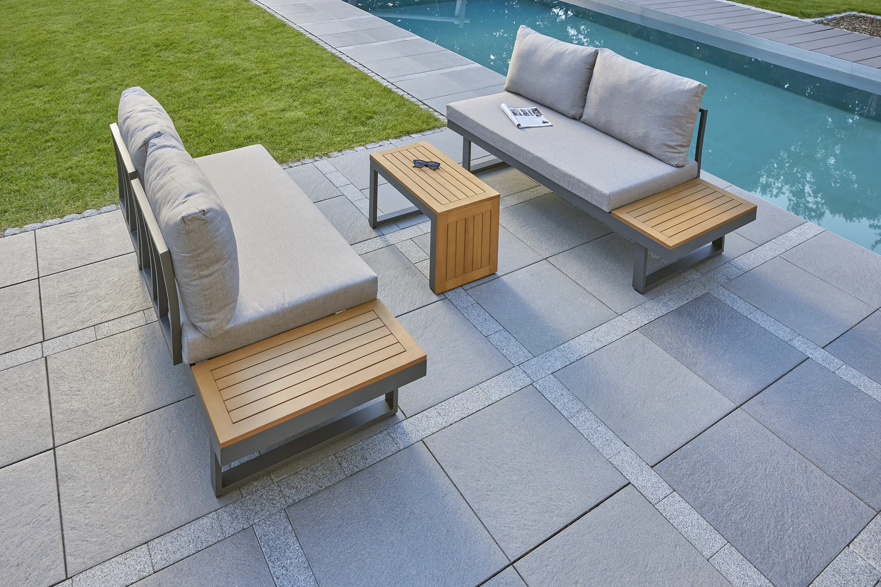 Primaster Gartenmöbel-Set Sungardo Aluminium/Teakholz