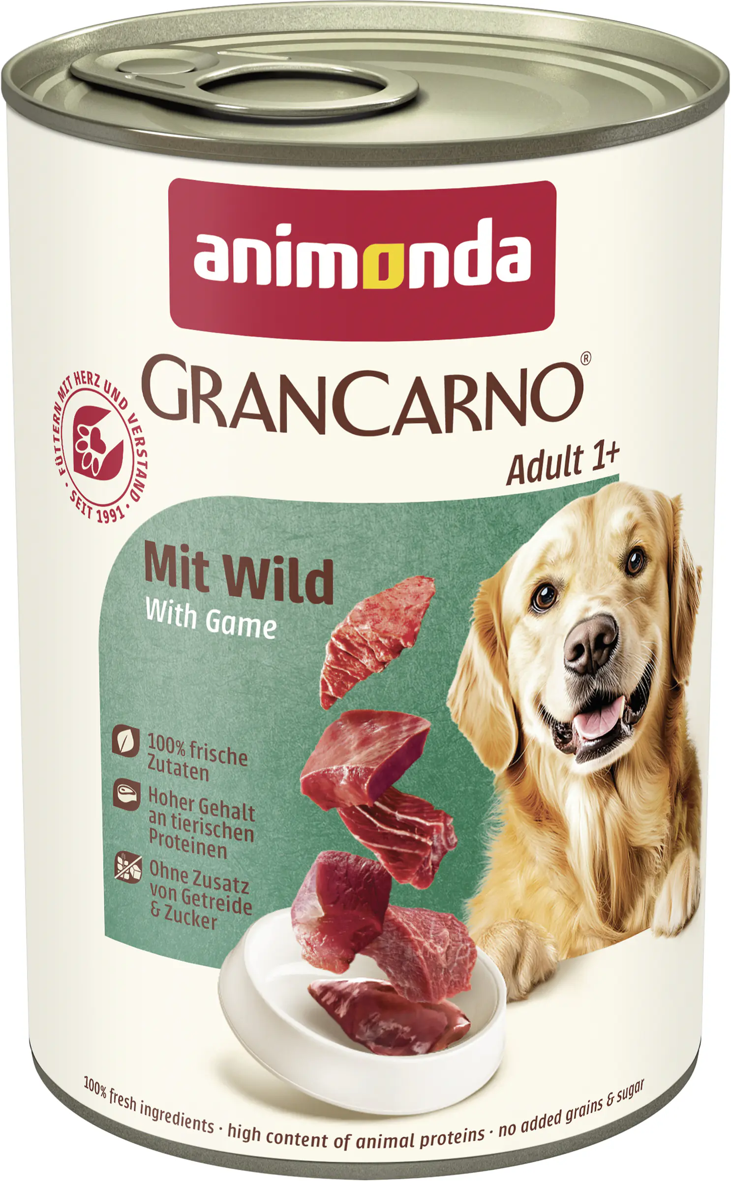 Animonda GranCarno Hundenassfutter Adult getreidefrei 400 g Wild