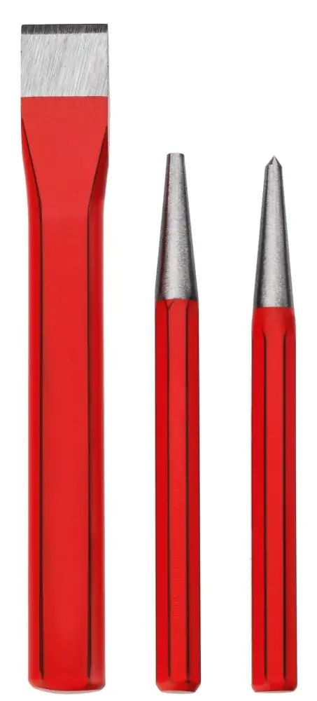 Meißel- Körner- & Durchschläger-Set 3-teilig Meißel- Körner- & Durchschläger-Set 3-teilig