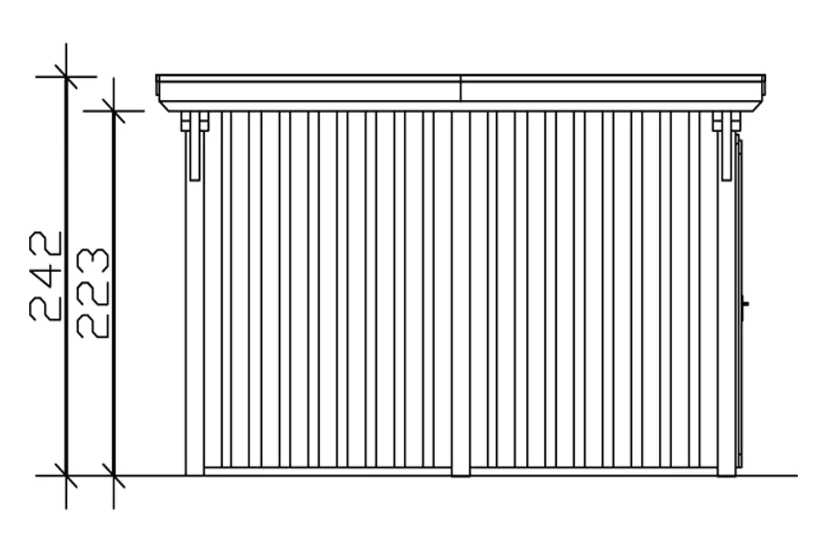 4018211022960_05 SKAN HOLZ Carport Emsland 404 x 846 cm mit EPDM-Dach mit Abstellraum
