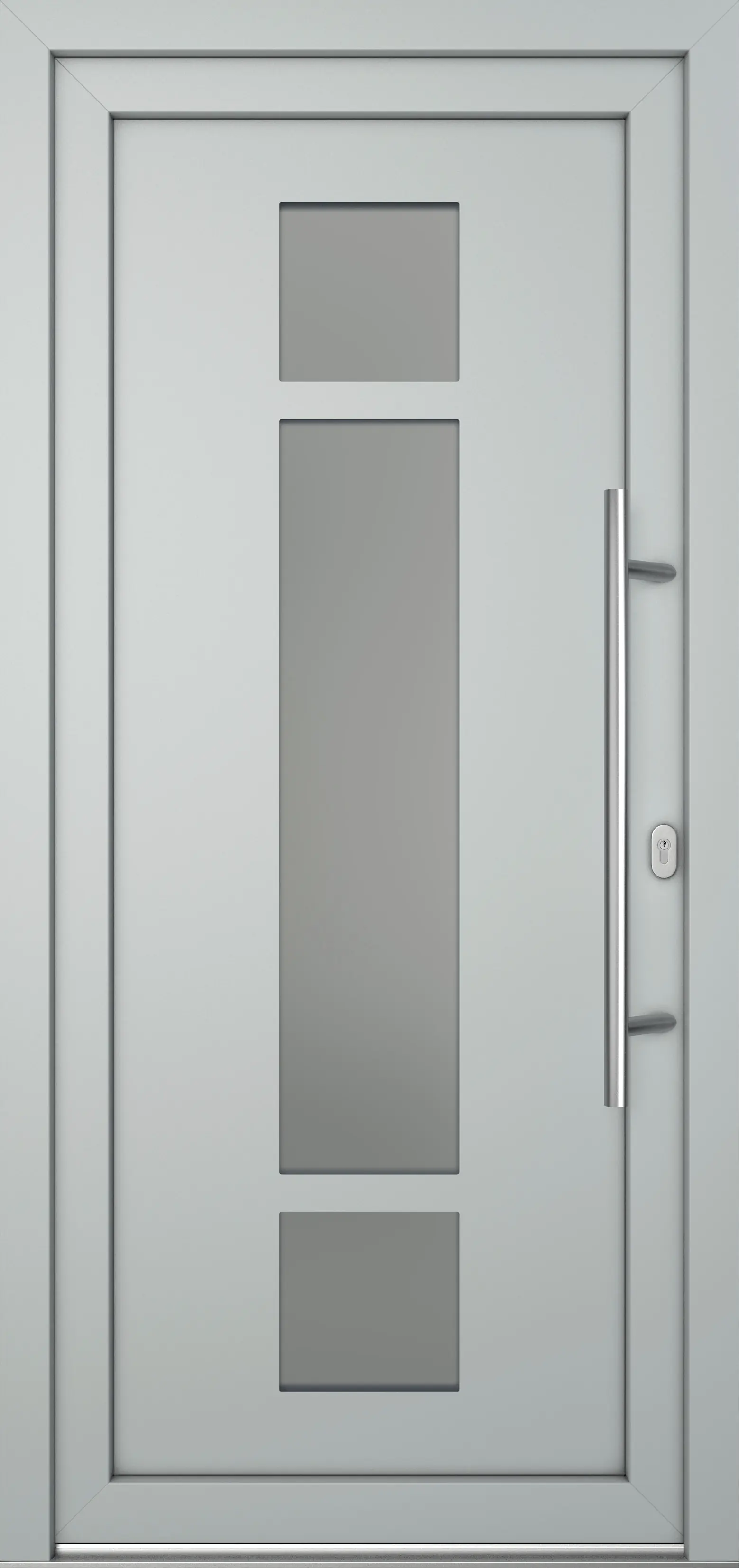 Meeth Haustür Optimal Pro PVC Modell 102 88 x 208 cm DIN Rechts weiß/lichtgrau Meeth Haustür Optimal Pro PVC Modell 102 88 x 208 cm DIN Rechts weiß/lichtgrau
