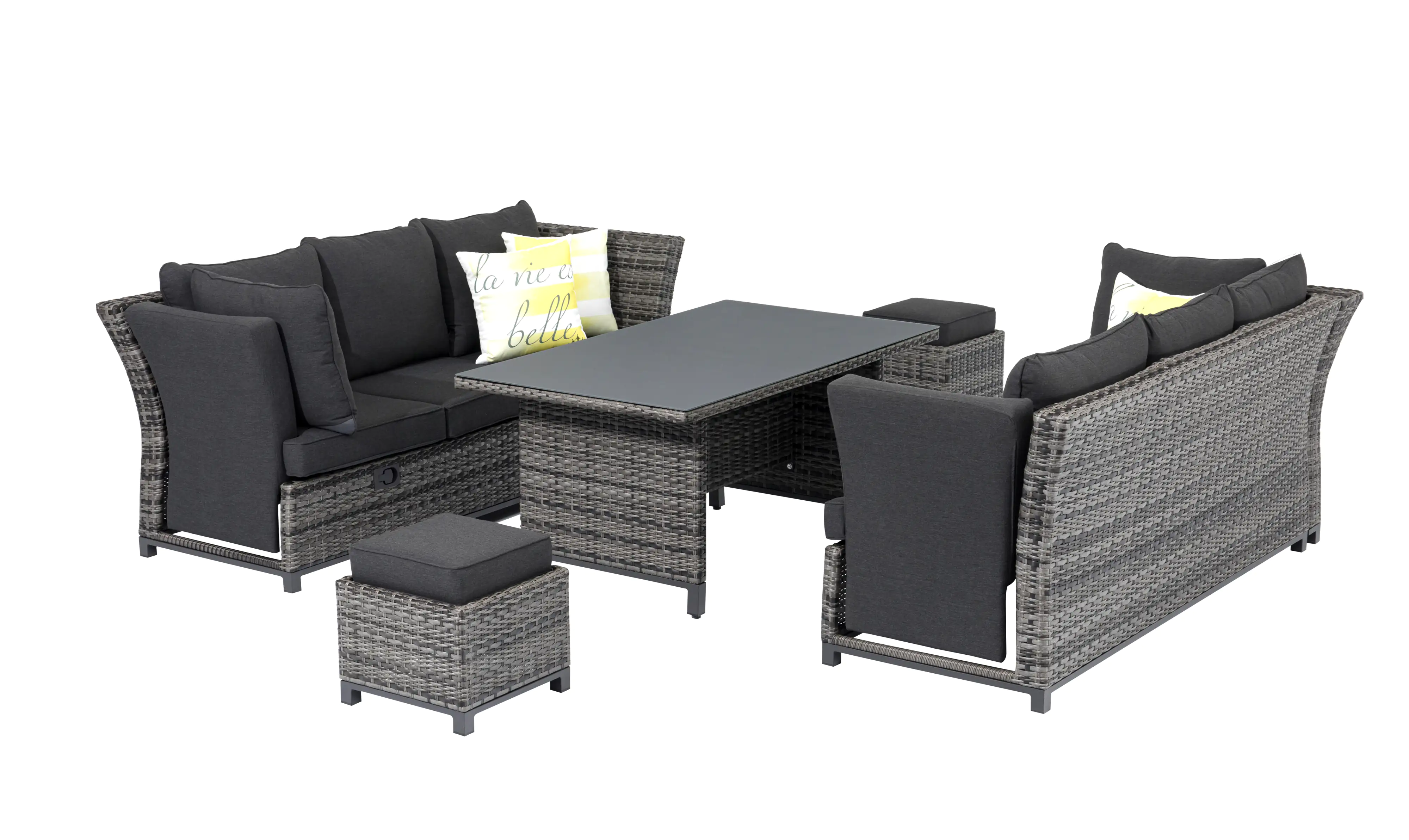 Primaster Dining Möbelset Comino Deluxe mit wetterfestem Kissen