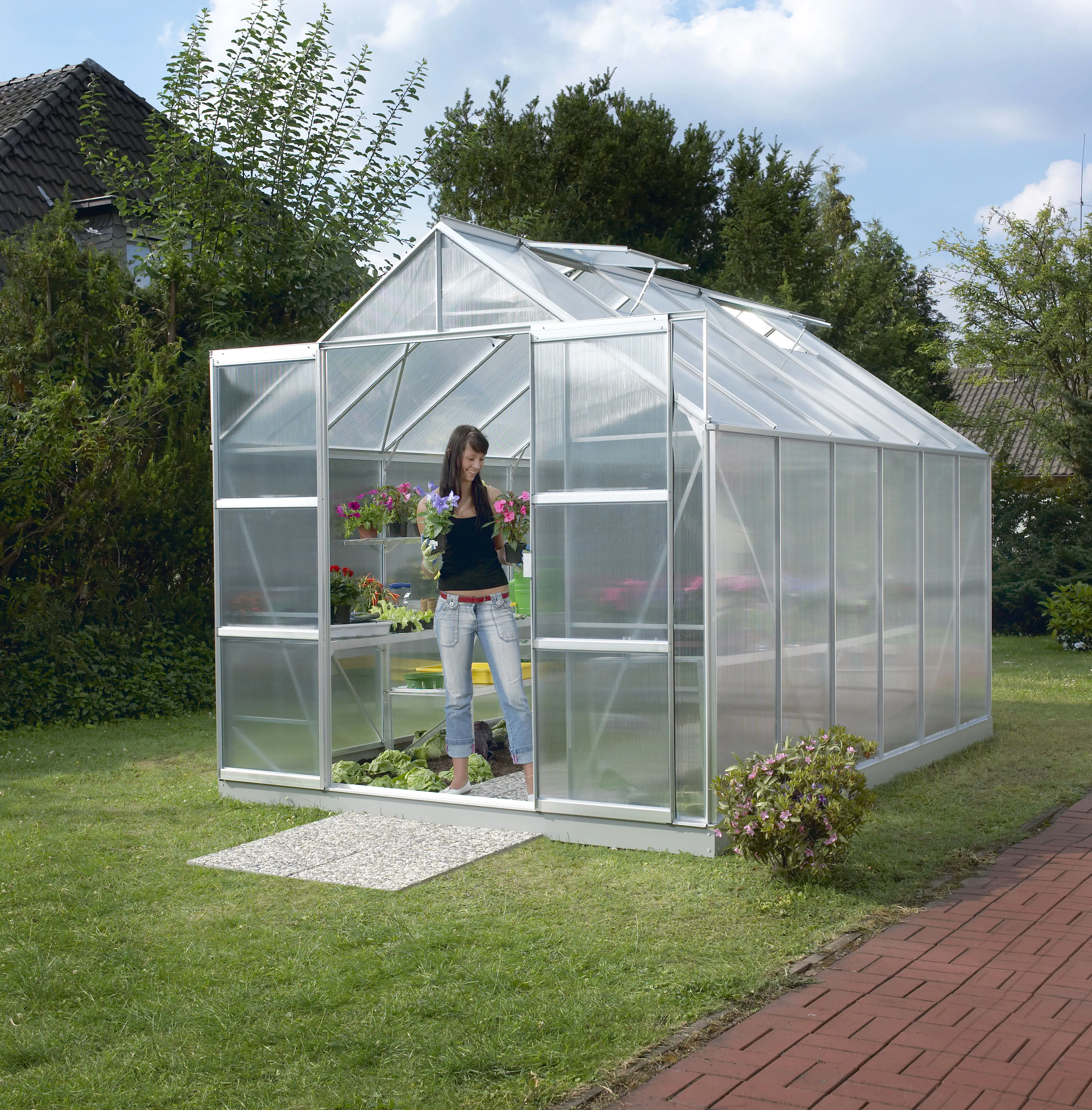 4005717093464_1 Vitavia Gewächshaus Mars 9900 254 x 379 cm 4 mm Hohlkammerplatten