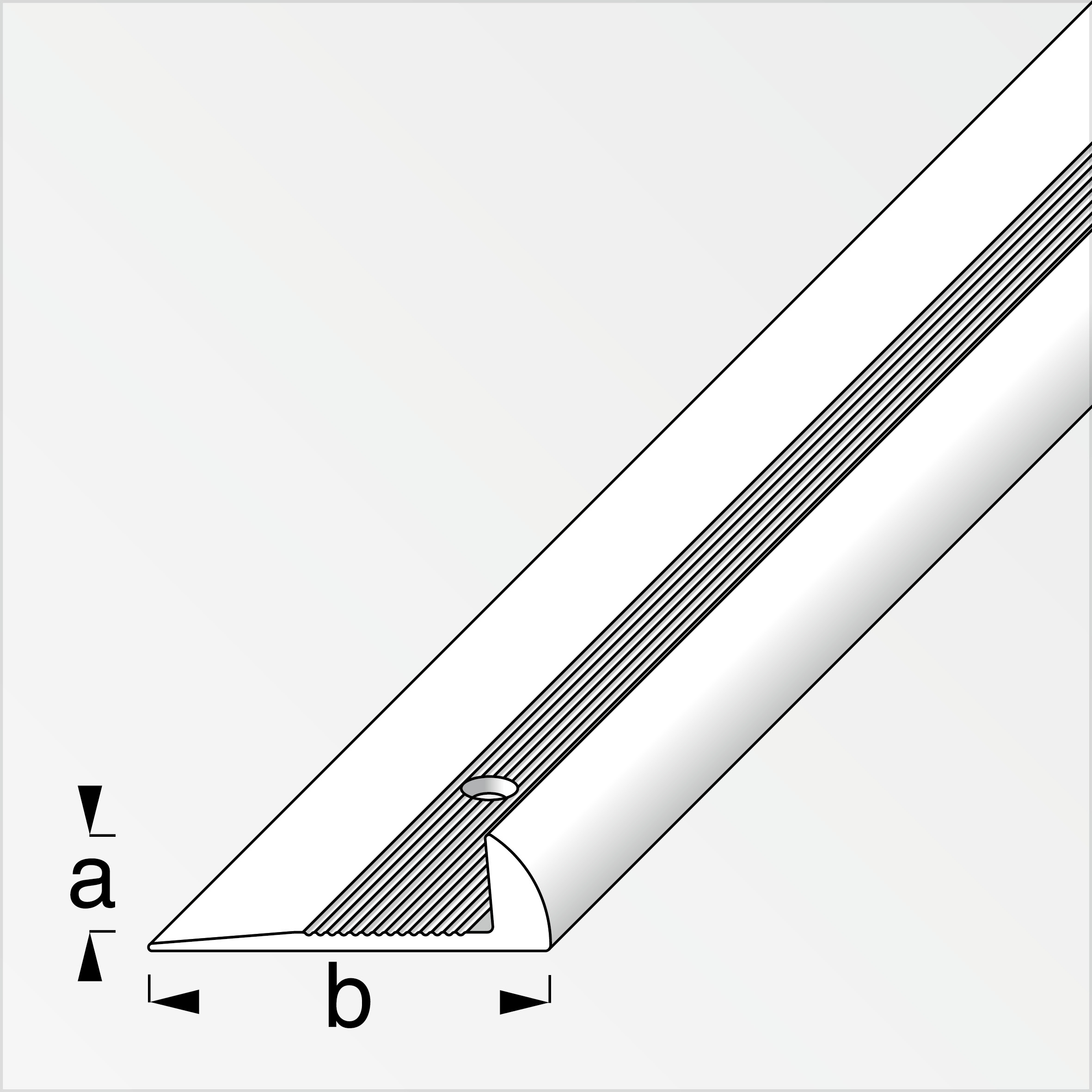 alfer Rund-Abschluss-Profil 1 m, 21.5 x 5 mm Aluminium eloxiert silber