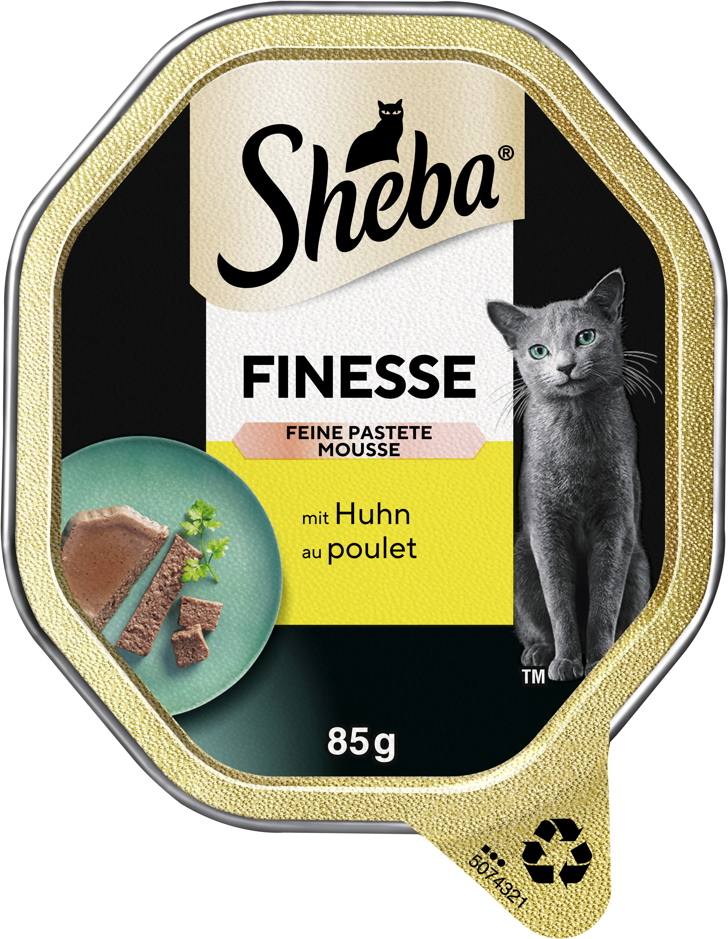 Sheba Finesse Katzennassfutter Adult 85 g Feine Pastete mit Huhn