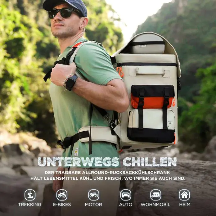 Litheli Akku-Kühlrucksack FrozenPack 16 Liter 47 x 30 x 43 cm