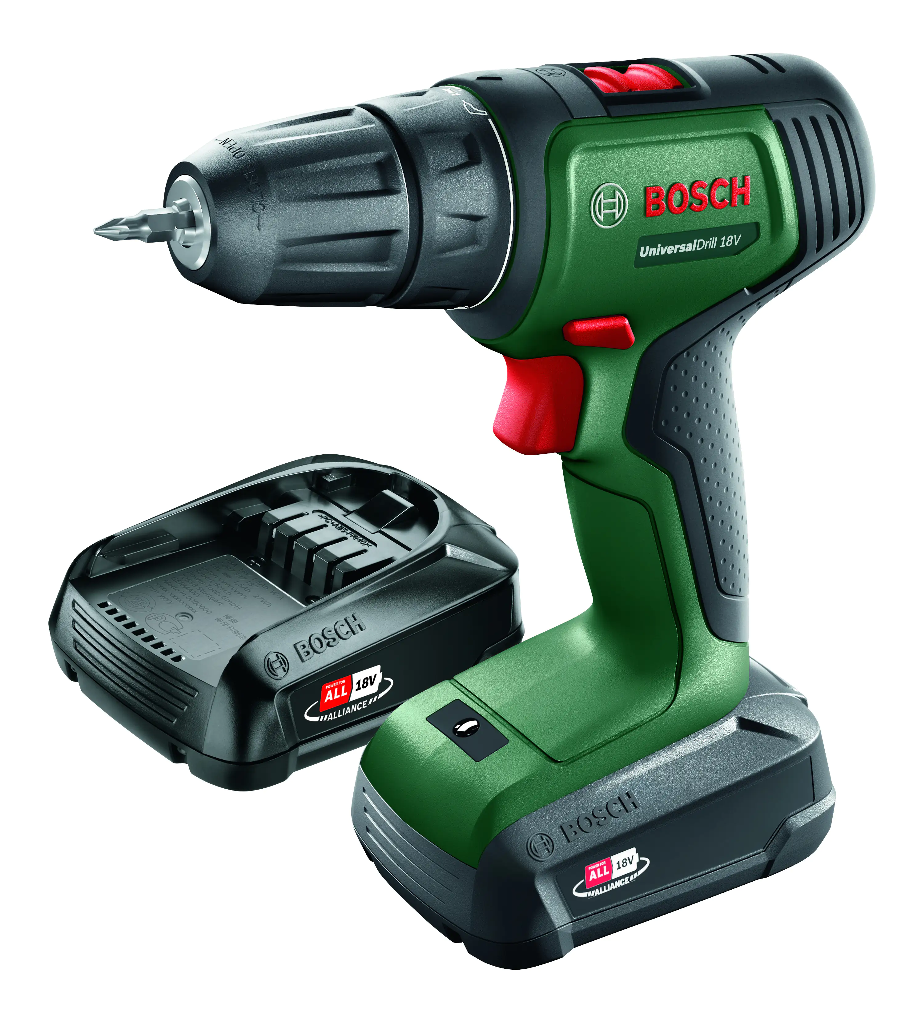 Bosch Akku-Bohrschrauber UniversalDrill 18 V mit 2 Akkus & Ladegerät