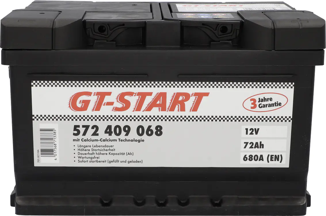 GT-Start Starterbatterie SLI 72Ah 680A  GT-Start Starterbatterie SLI 72Ah 680A