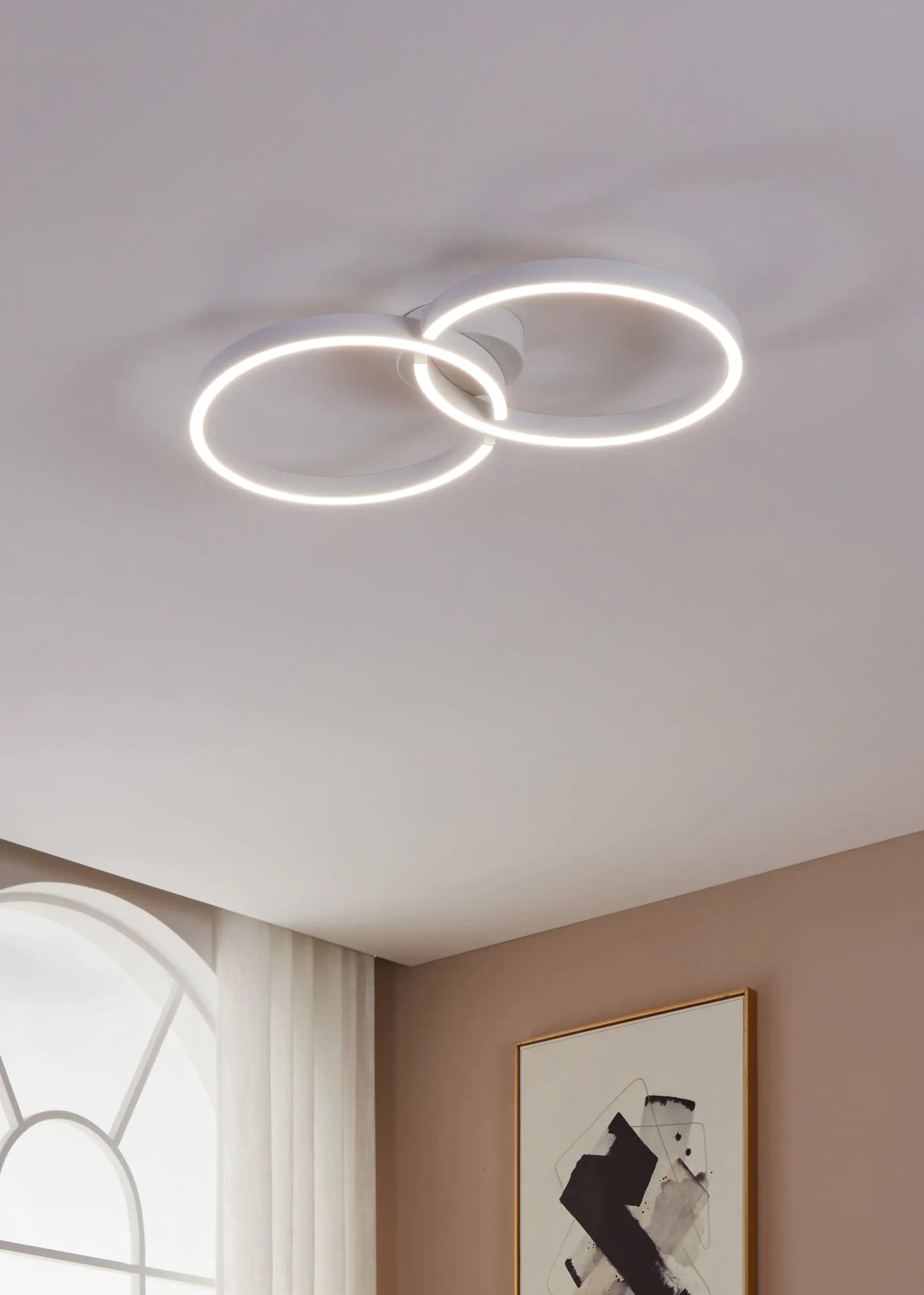 Eglo LED Deckenleuchte Amandolo weiß 67,5 x 38 cm