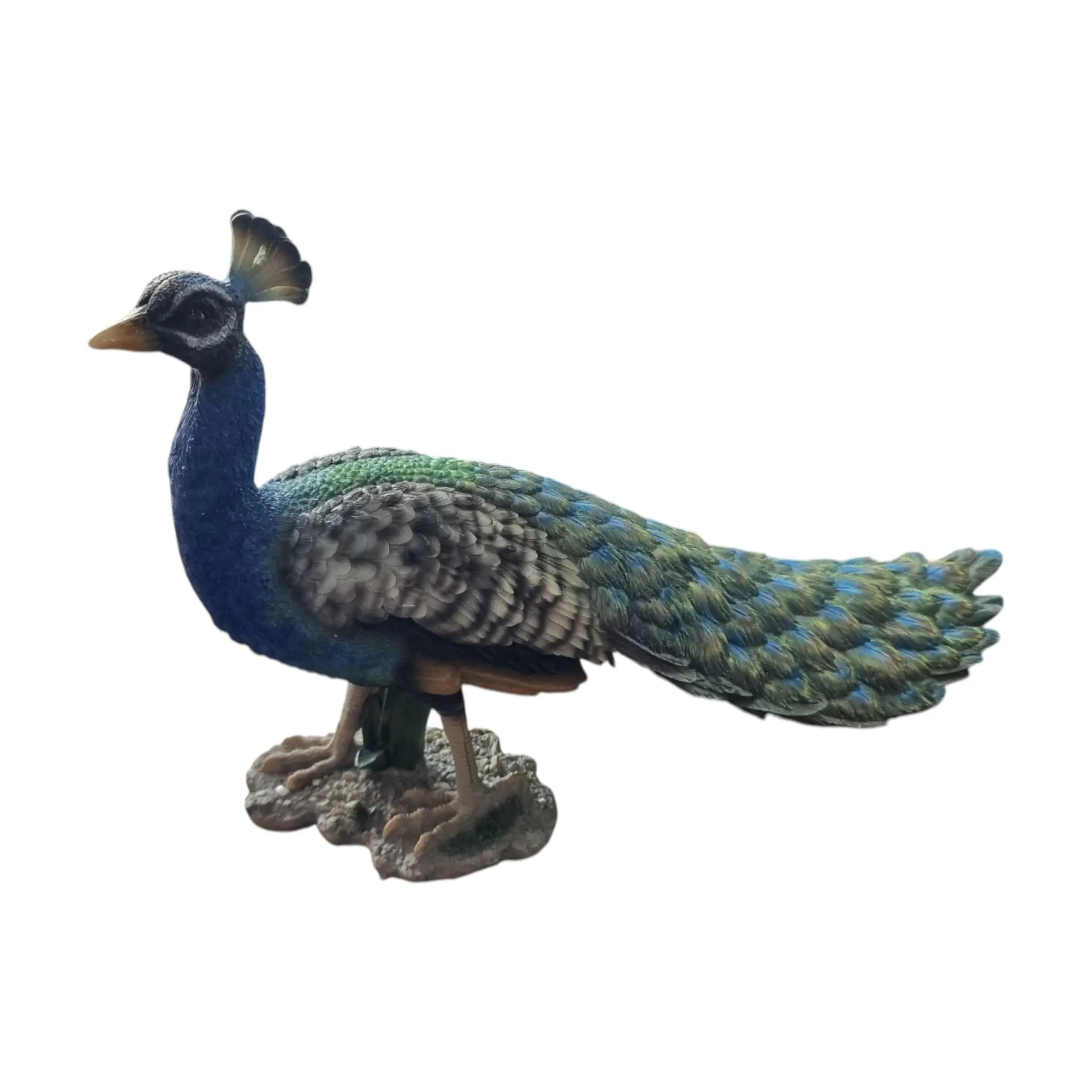 Dekofigur Pfau 29 x 17 x 52 cm bunt