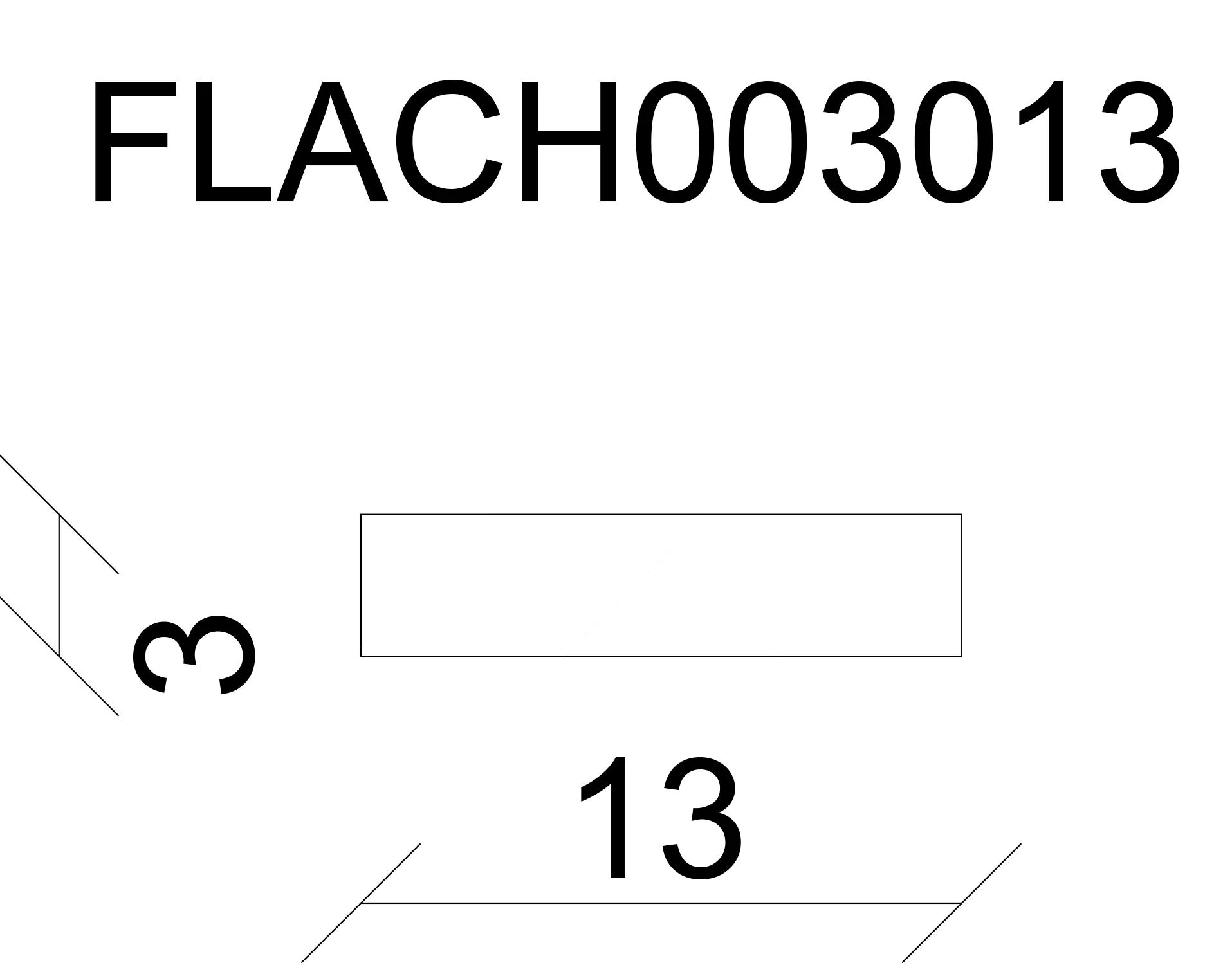 FN Neuhofer Flachleiste 100 cm 13 x 3 mm Fichte/Kiefer