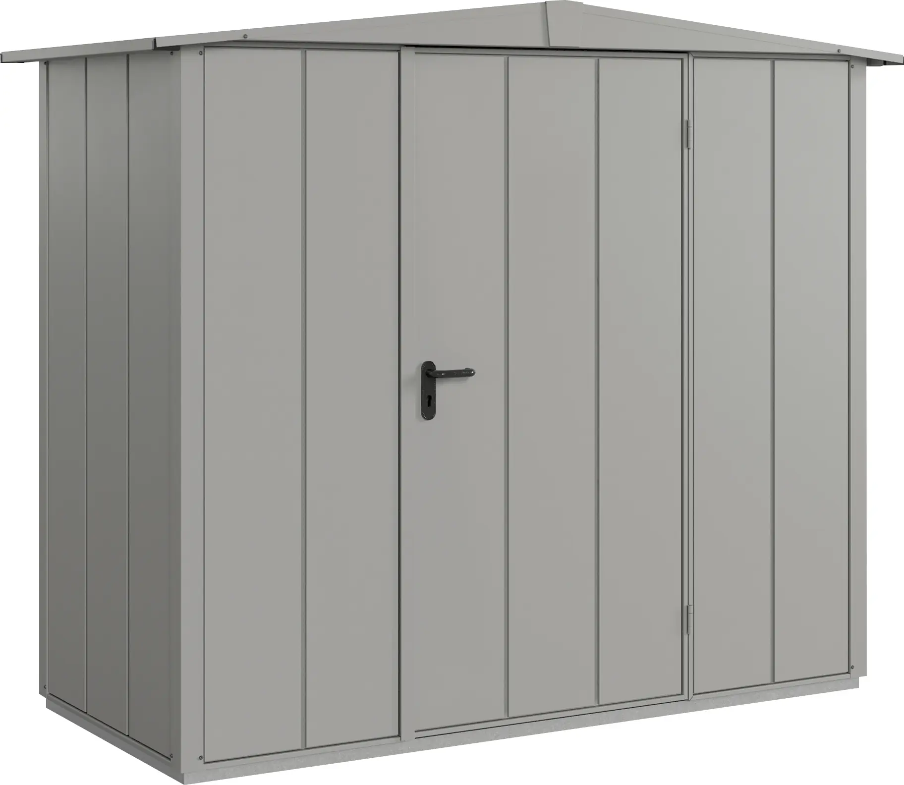 EcoStar Gerätehaus Elegant-S Typ 1 graualuminium 1 flg 258,8 x 121,3 cm