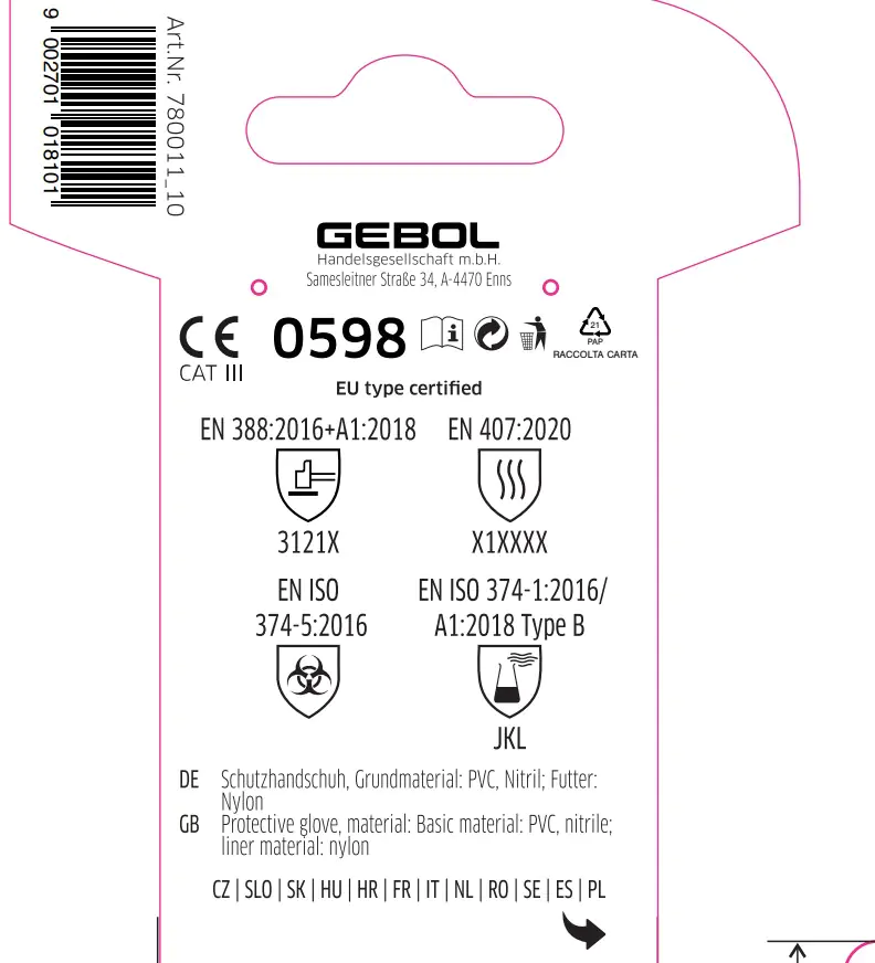 Gebol Handschuh Hydro  