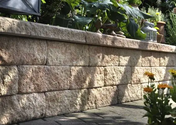 Kann Mauerstein Bruchstein 50 x 25 x 15 cm sandsteinfarben