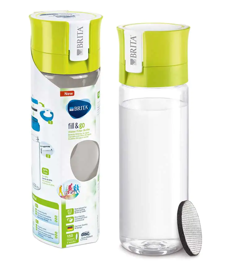 Brita Wasserfilter-Flasche fill & go Vital limone 600 ml Füllmenge Brita Wasserfilter-Flasche fill & go Vital limone 600 ml Füllmenge