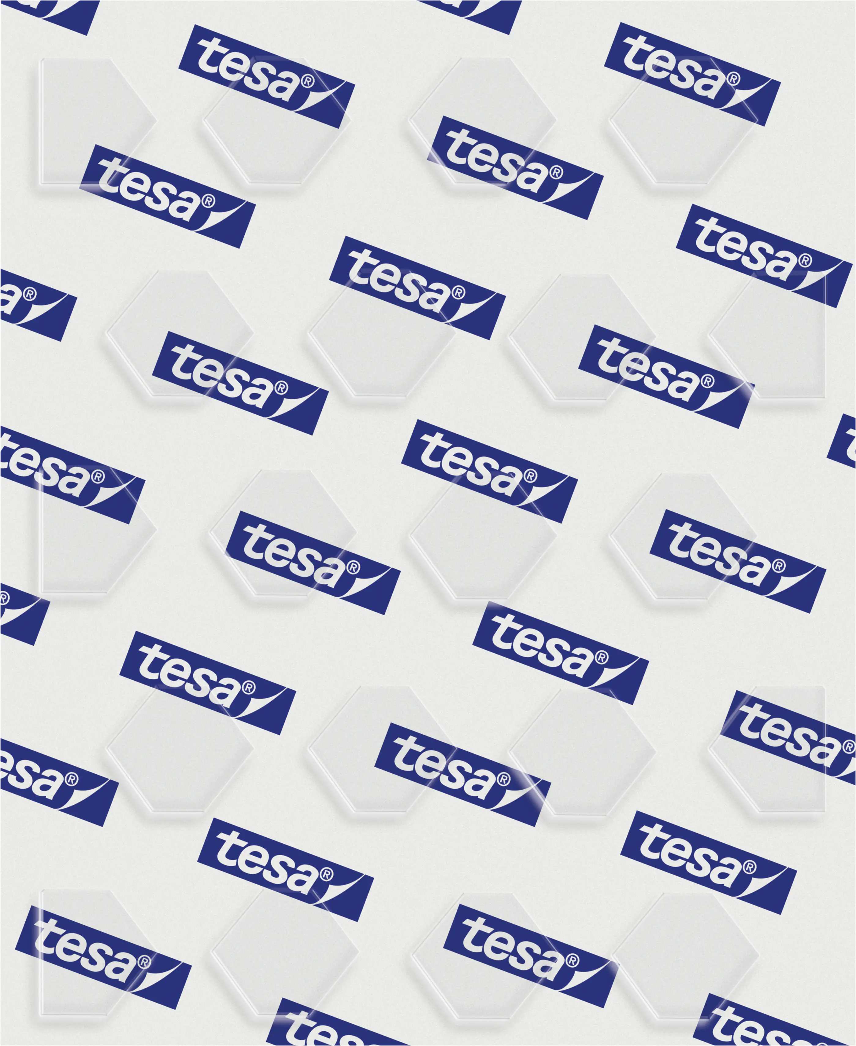 tesa Klebepads doppelseitig, transparent, 60 Stück