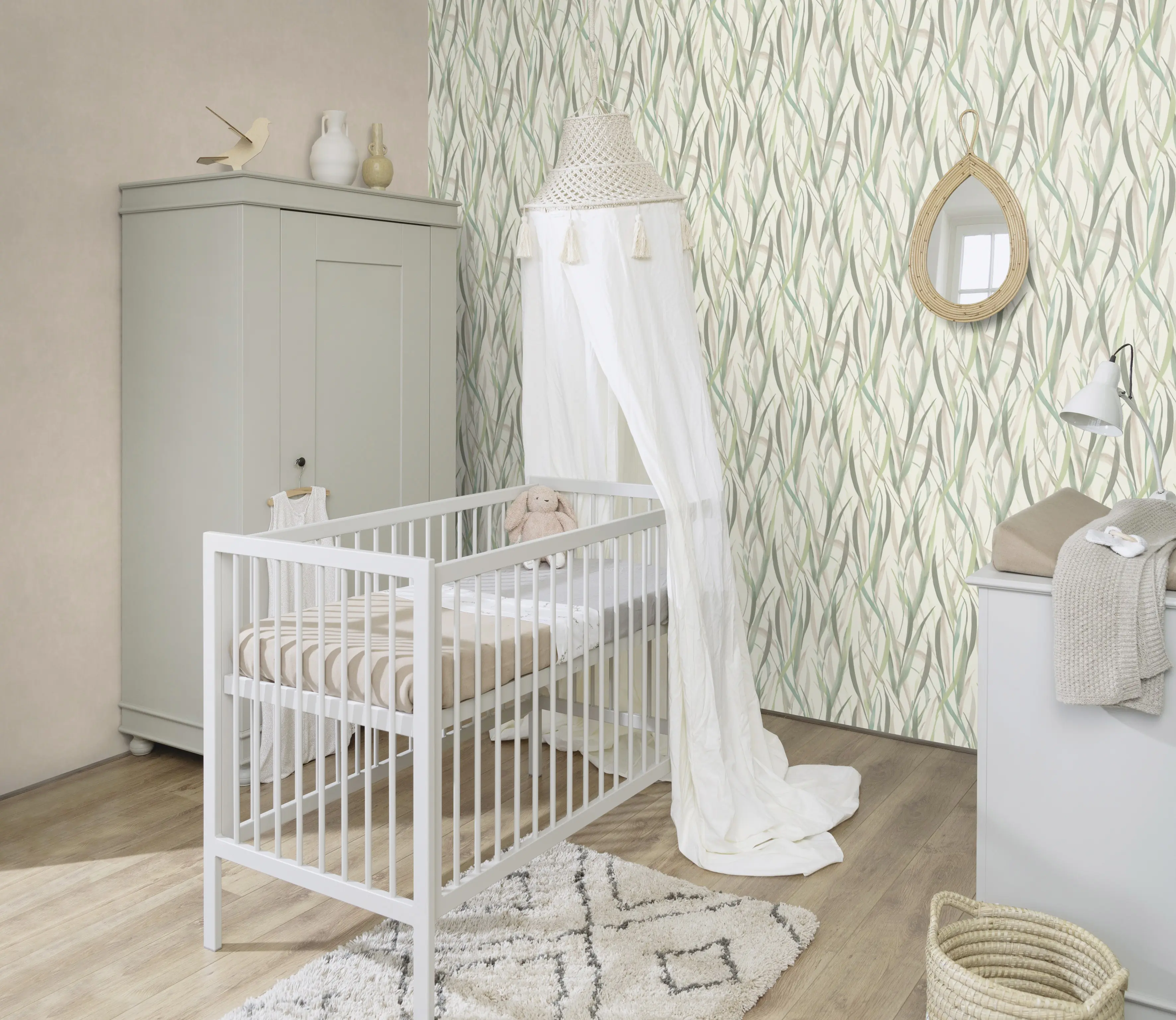 Rasch Vliestapete Paraíso Uni beige 10,05 x 0,53 m