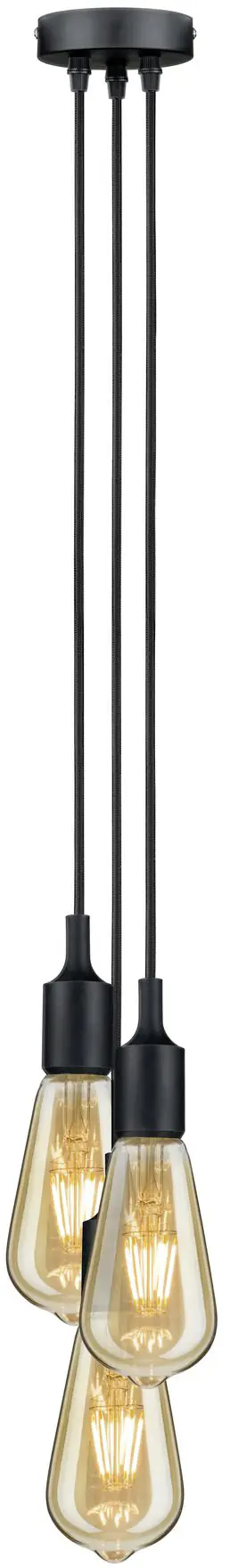 Paulmann Neordic 3er Pendelleuchte Ketil schwarz 10 cm E27 20 W dimmbar