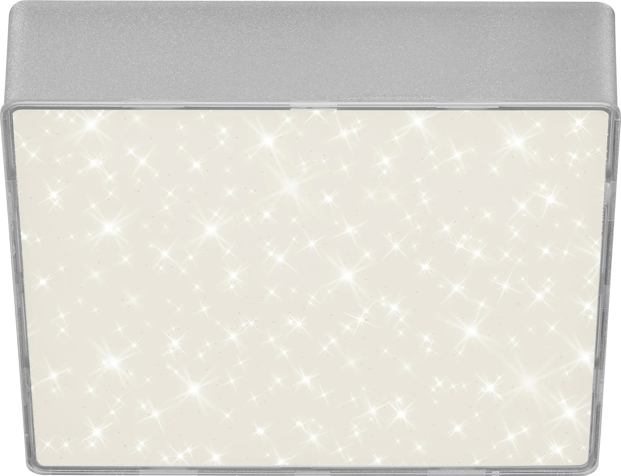 Briloner LED Deckenleuchte Flame Star silber 15,7 cm mit Sternenhimmel