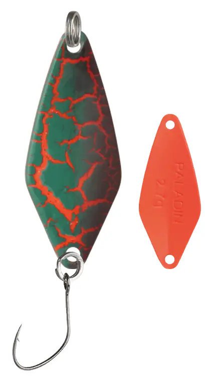 Paladin Angelköder Spoon Bifröst 3,7 g UV grün/rot/rot