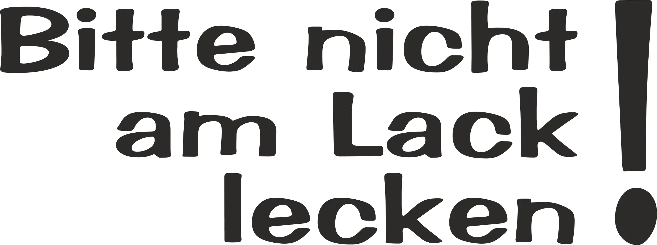 4002341252434 Hermann Schütz Aufkleber Bitte nicht am Lack lecken! 70x190mm