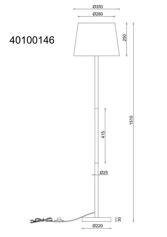 Globo Stehleuchte Joris 151 cm holzoptik