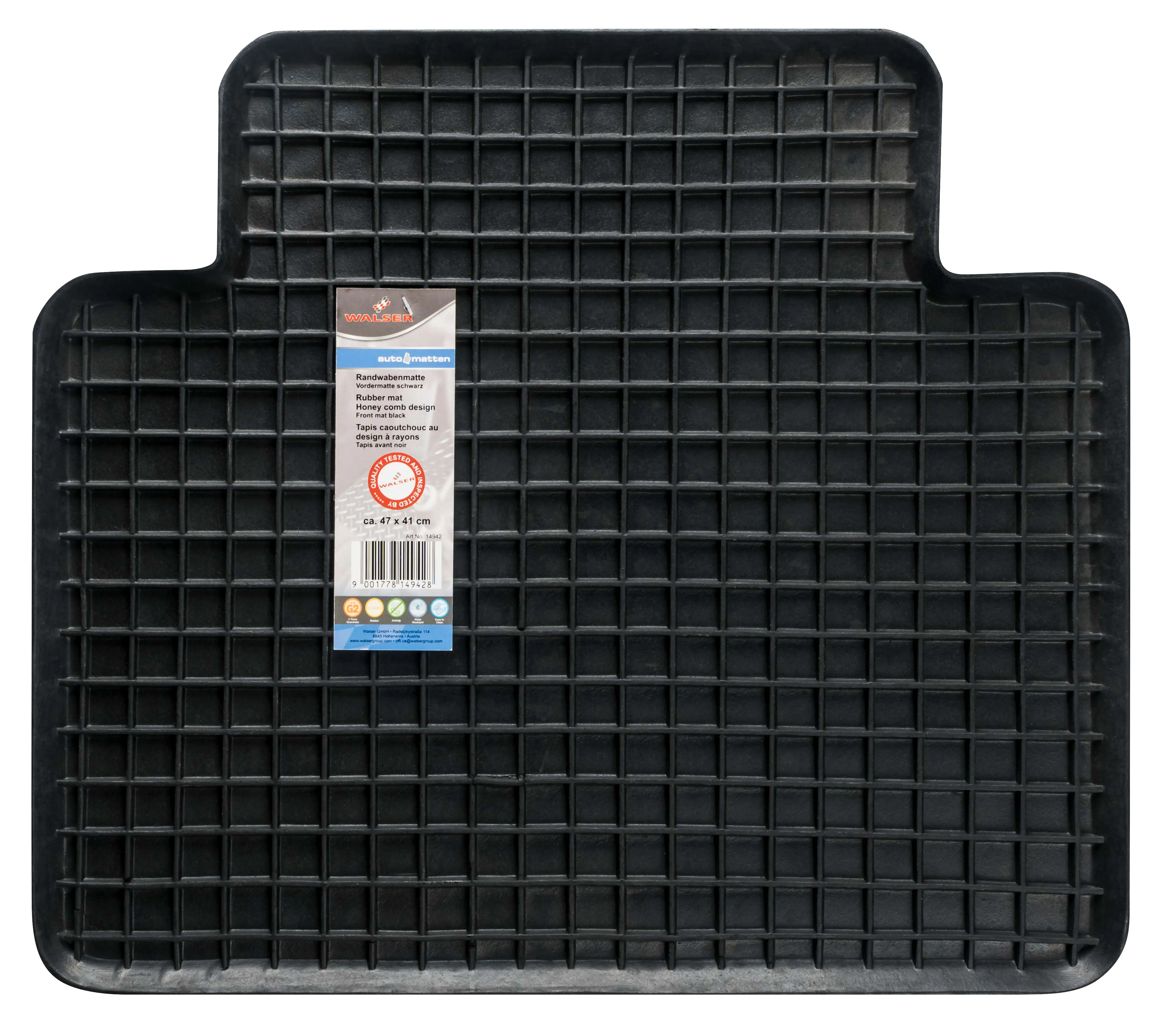 Walser Universal Fußmatte Wabenmatte 41x37cm schwarz 1-teilig Walser Universal Fußmatte Wabenmatte 41x37cm schwarz 1-teilig