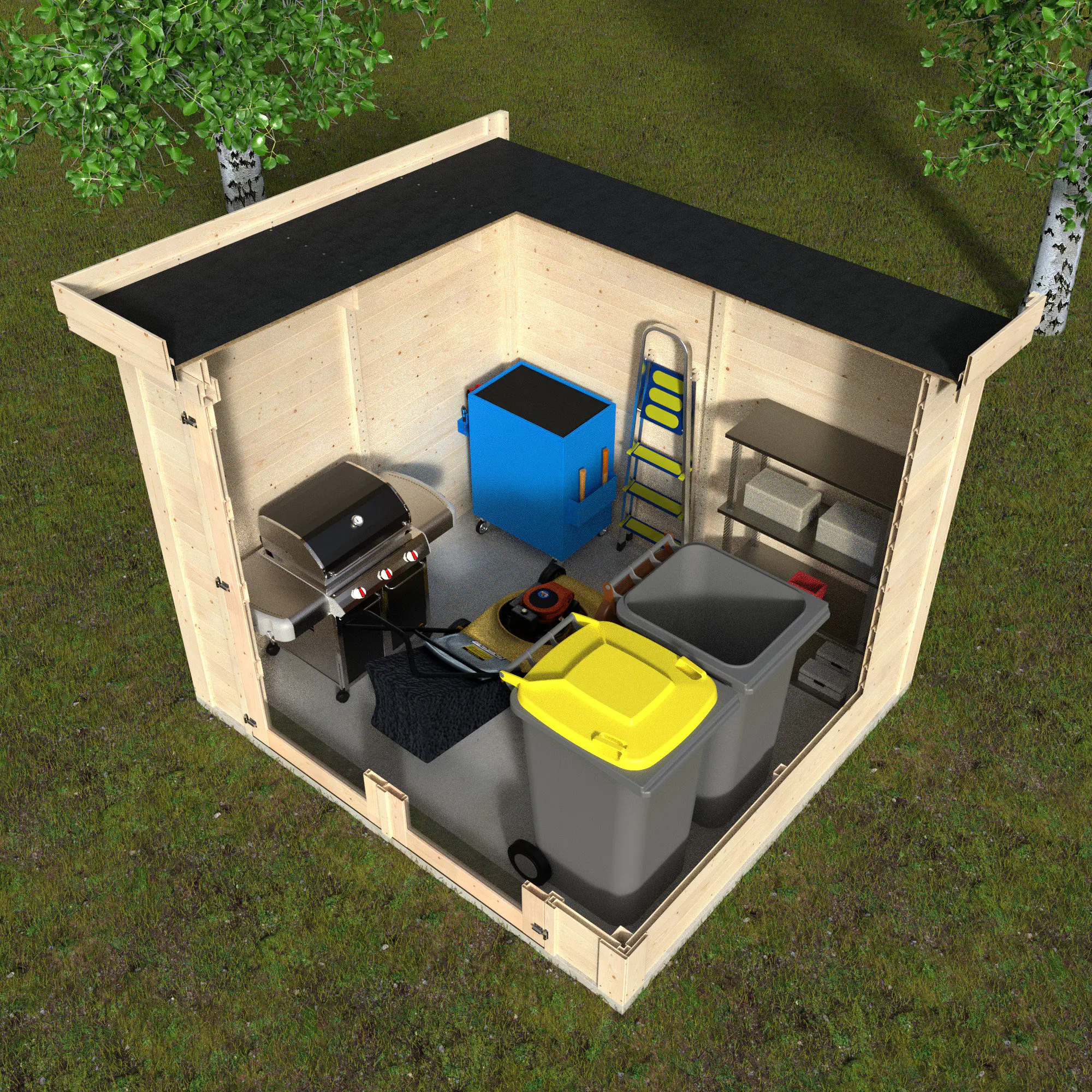 Décor et Jardin Gartenhaus Pico 269 x 240 cm natur