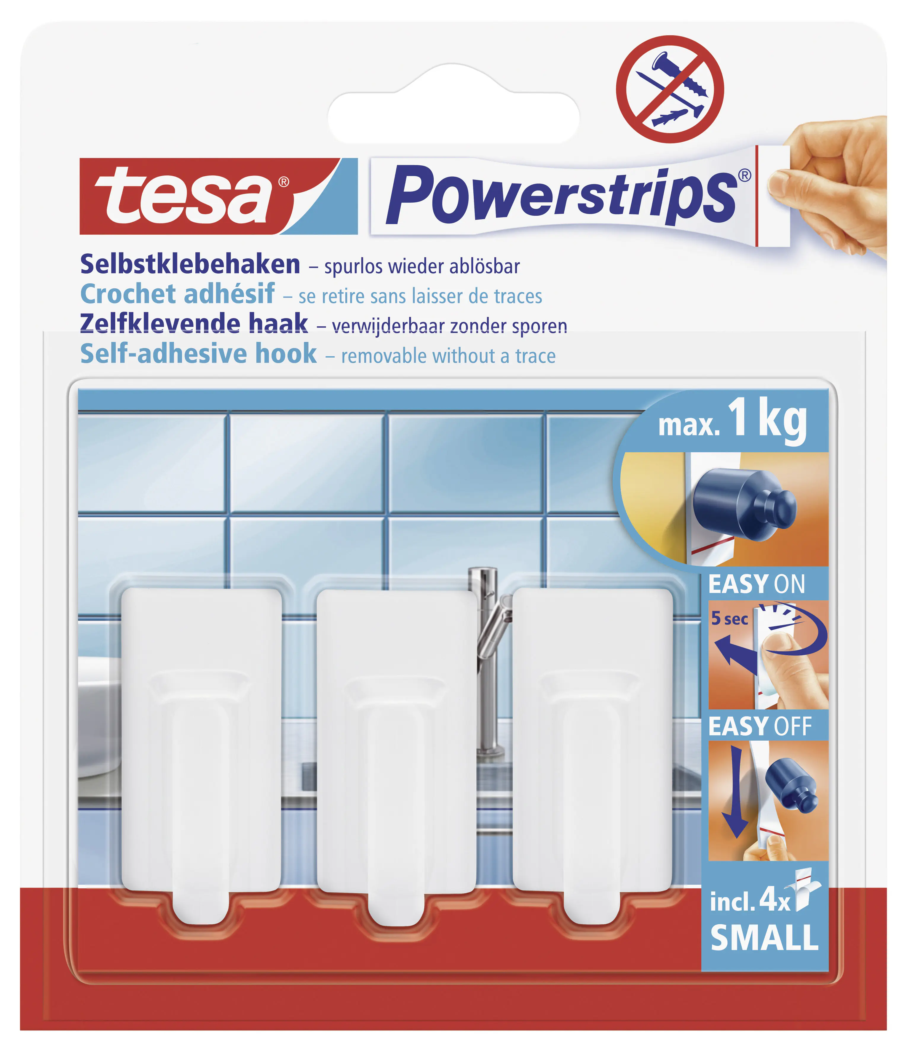 tesa Haken Powerstrip Small weiß